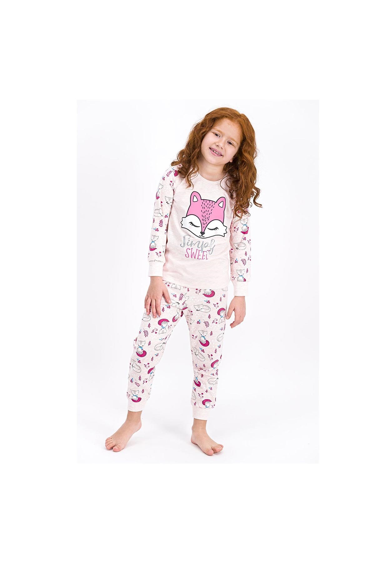 Roly Poly Kız Çocuk Uzun Kol Pijama Takımı Pembe