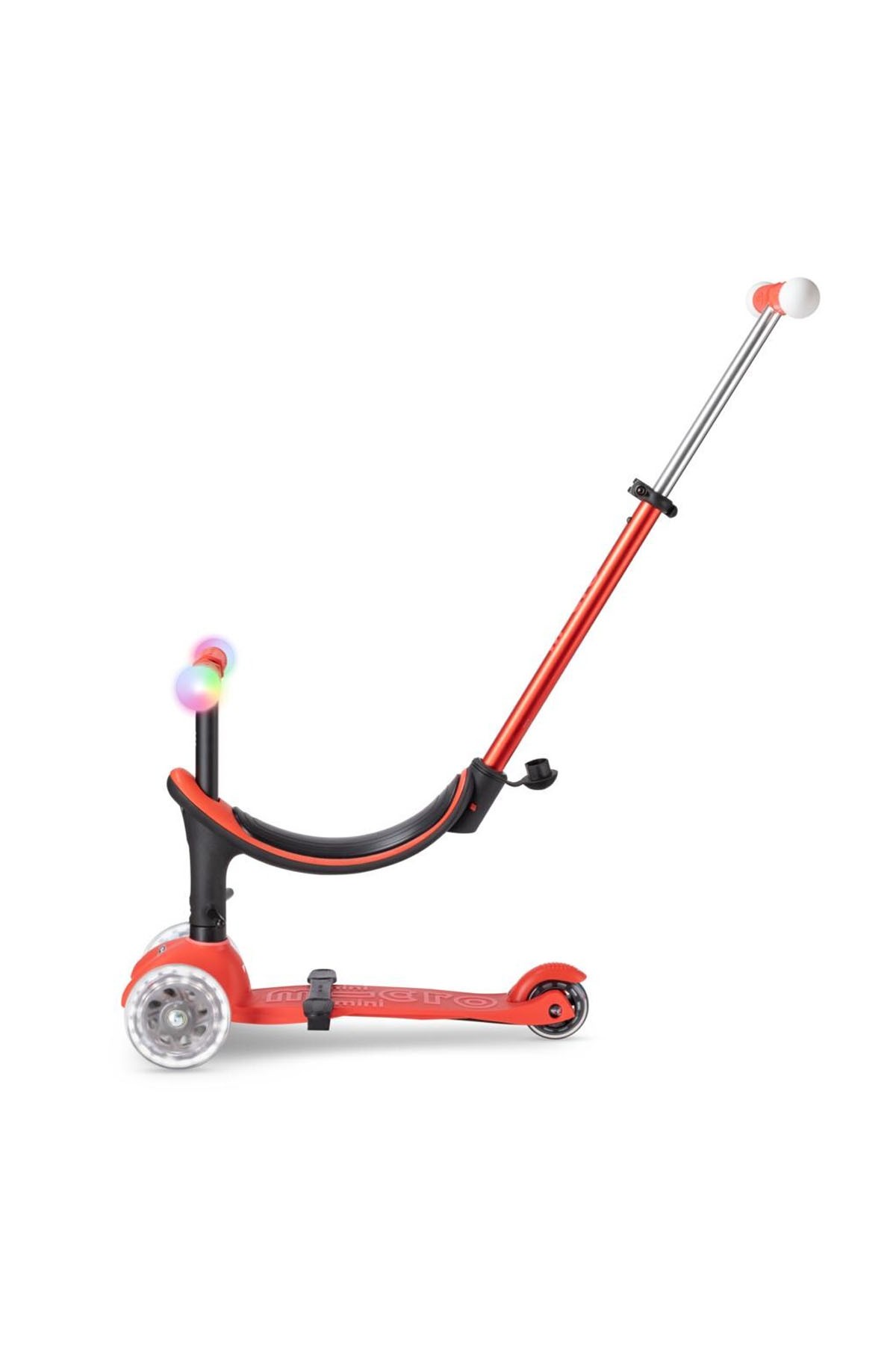 Micro Mini2Grow Deluxe Magic LED Red 3 Tekerlekli Scooter