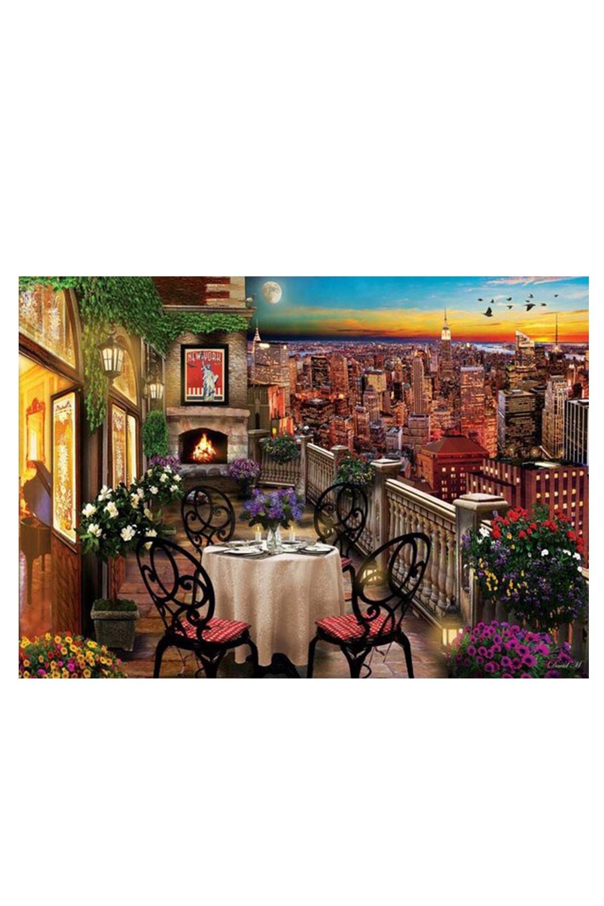 Art Puzzle 1000 Parça New York'Ta Akşam Yemeği 68x48