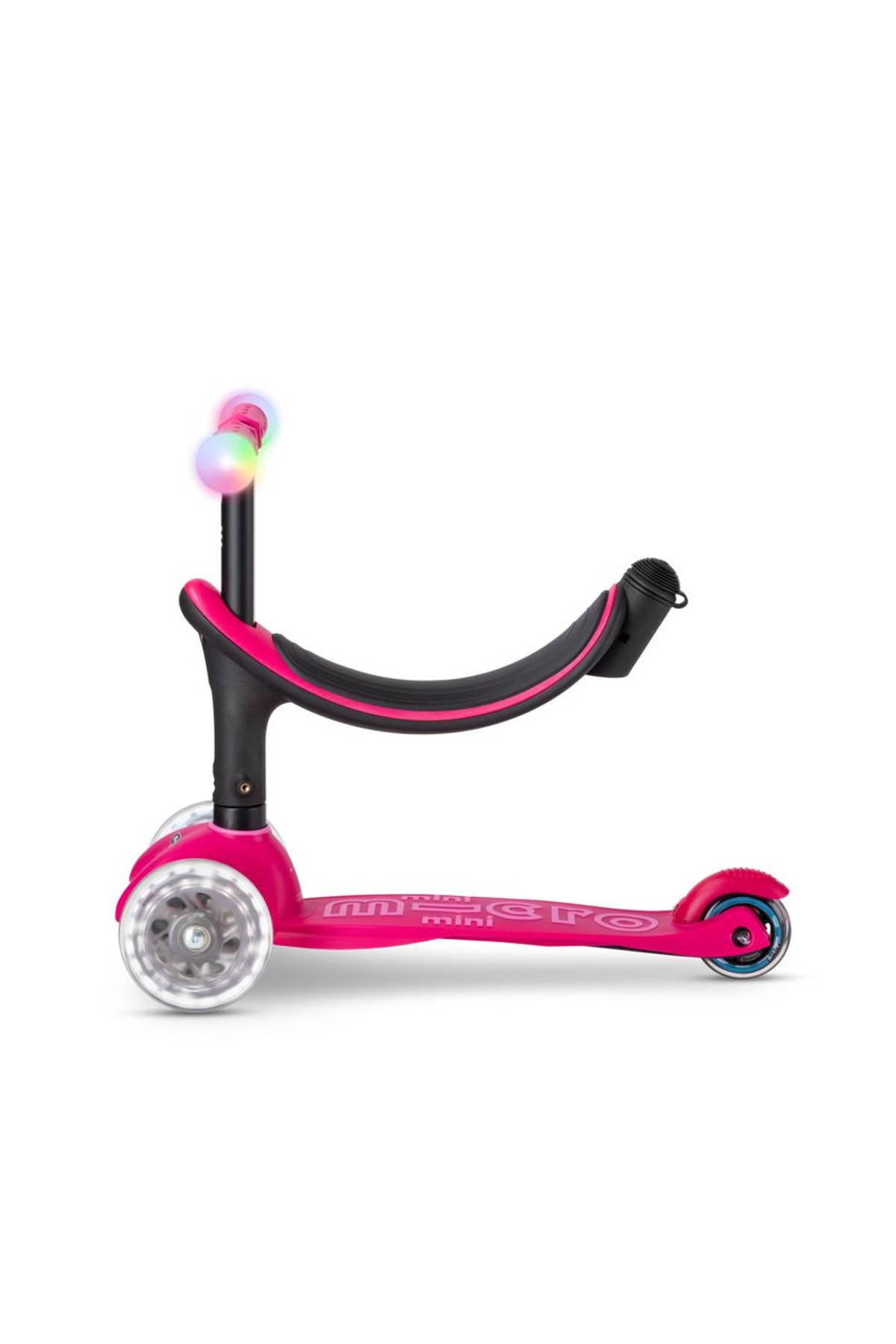 Micro Mini2Grow Deluxe Magic LED 3 Tekerlekli Scooter Pink