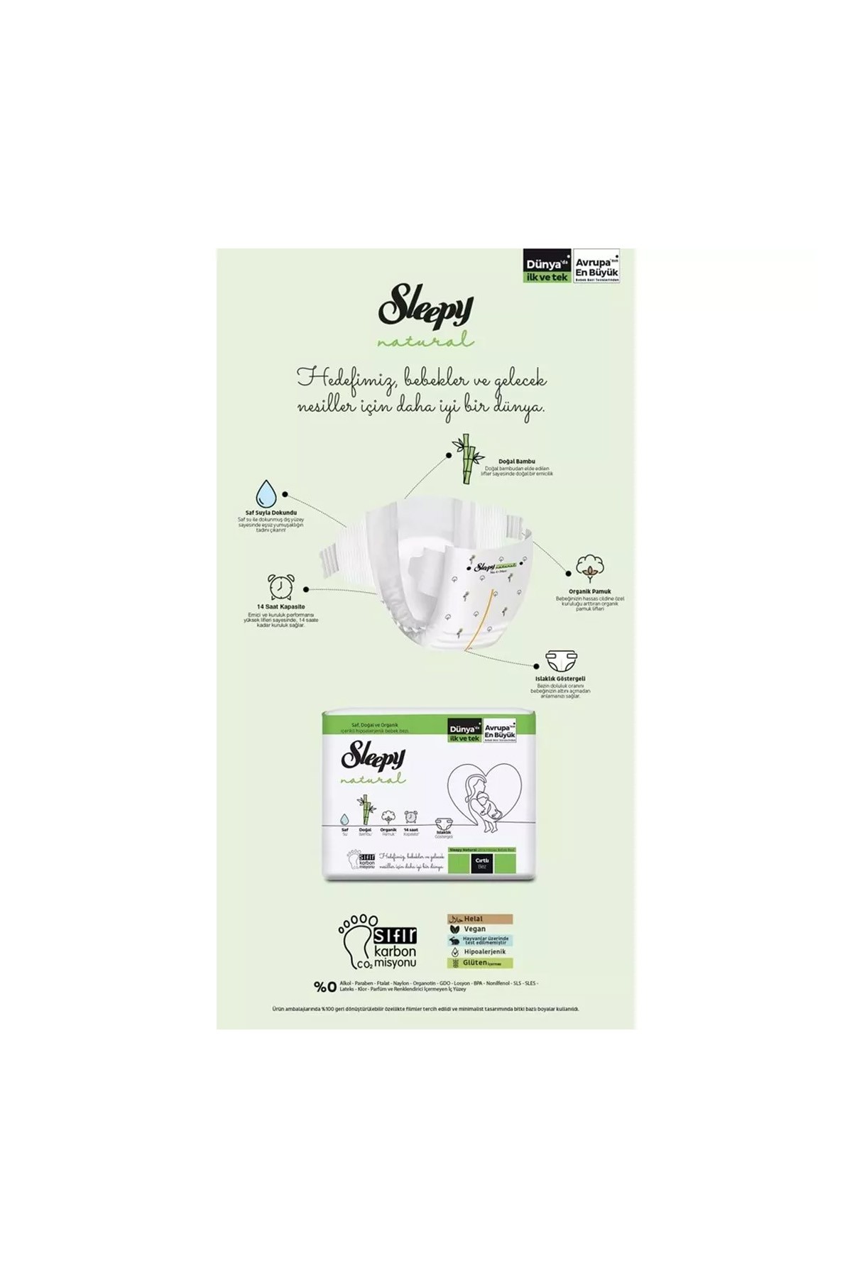 Sleepy Natural Mega Fırsat Maxi 152 ( 4 Numara ) Bebek Bezi