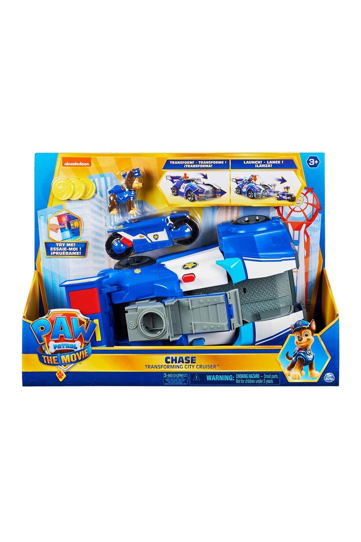 Paw Patrol 2'si 1 Arada Chase'in Dönüşebilen Işıklı Şehir Aracı