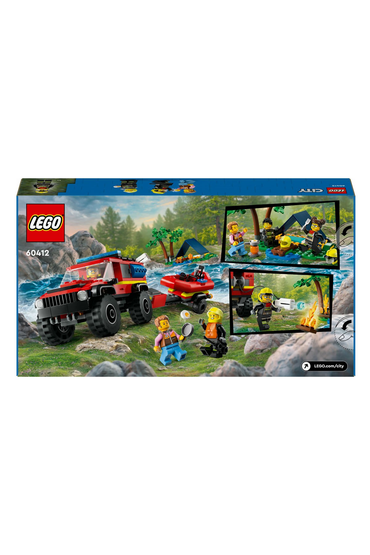 Lego City 4x4 Kurtarma Botlu İtfaiye Kamyonu 60412