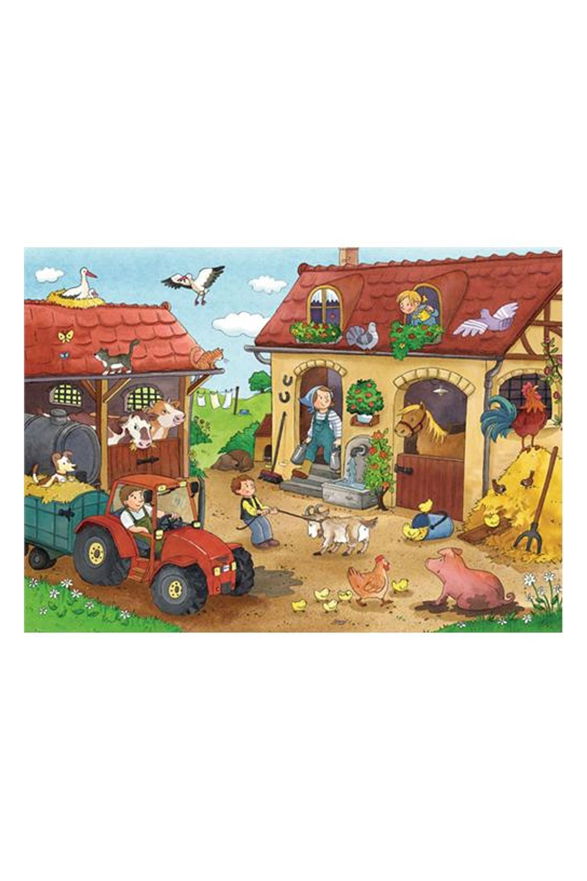 Ravensburger Çiftlikte Çalışmak 2x12 Parça Puzzle