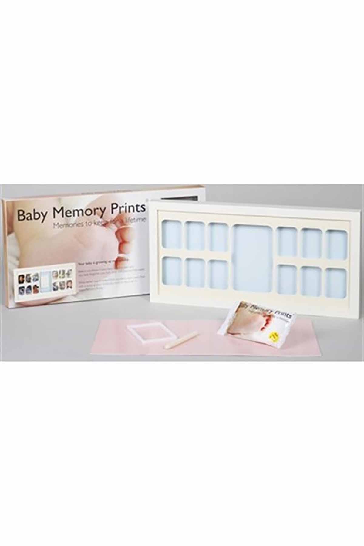 Baby Memory Prints El ve Ayak İzi 12 Aylık Çerçeve Beyaz