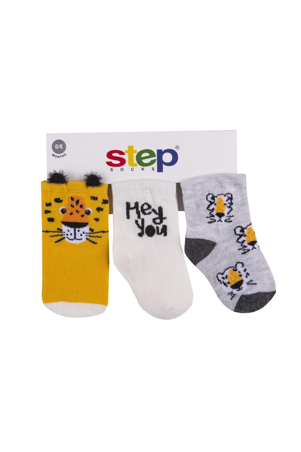 Step 3lü Tiger Soket Çorap Çok Renkli
