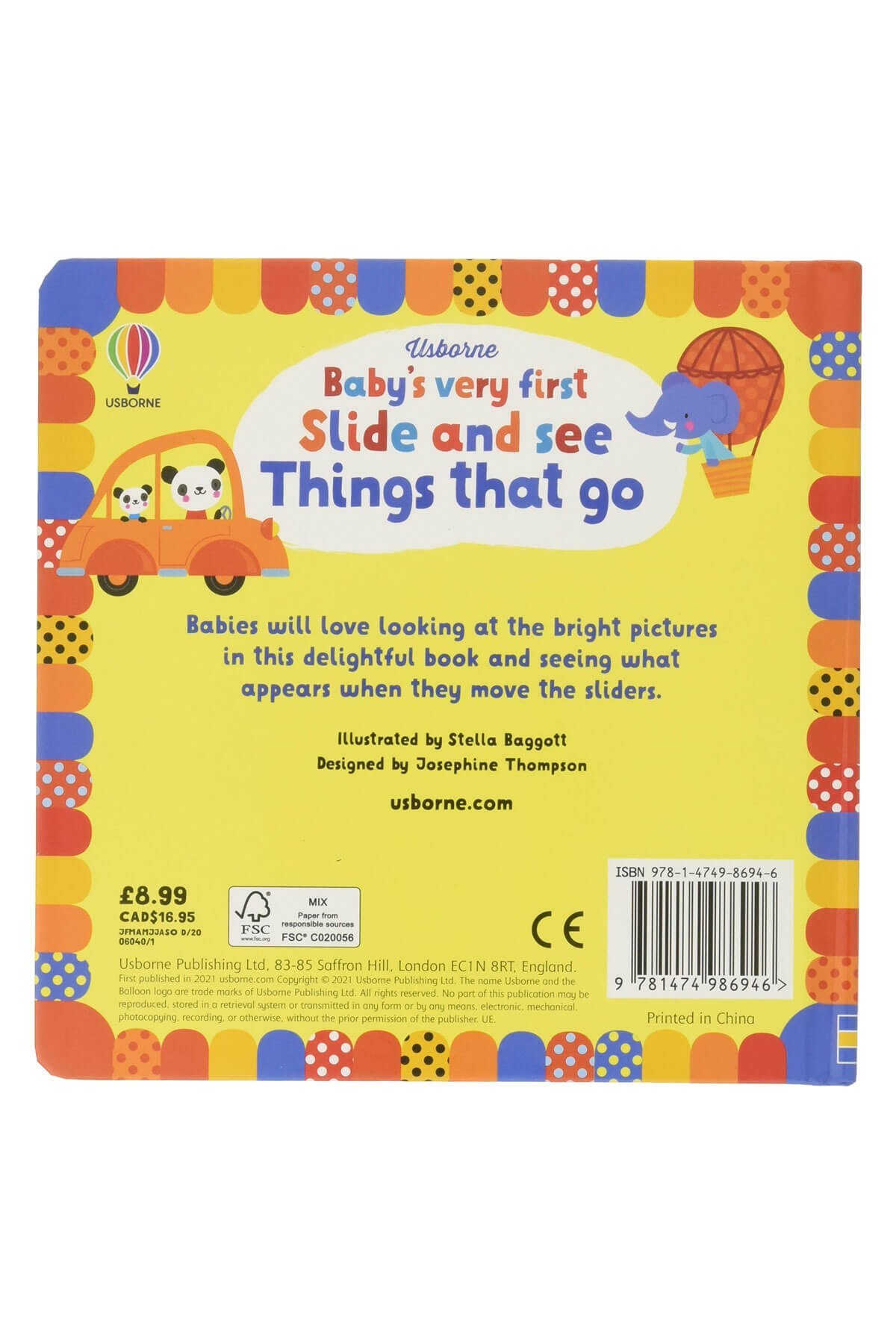 The Usborne Baby's Very First Slide and See Things That Go