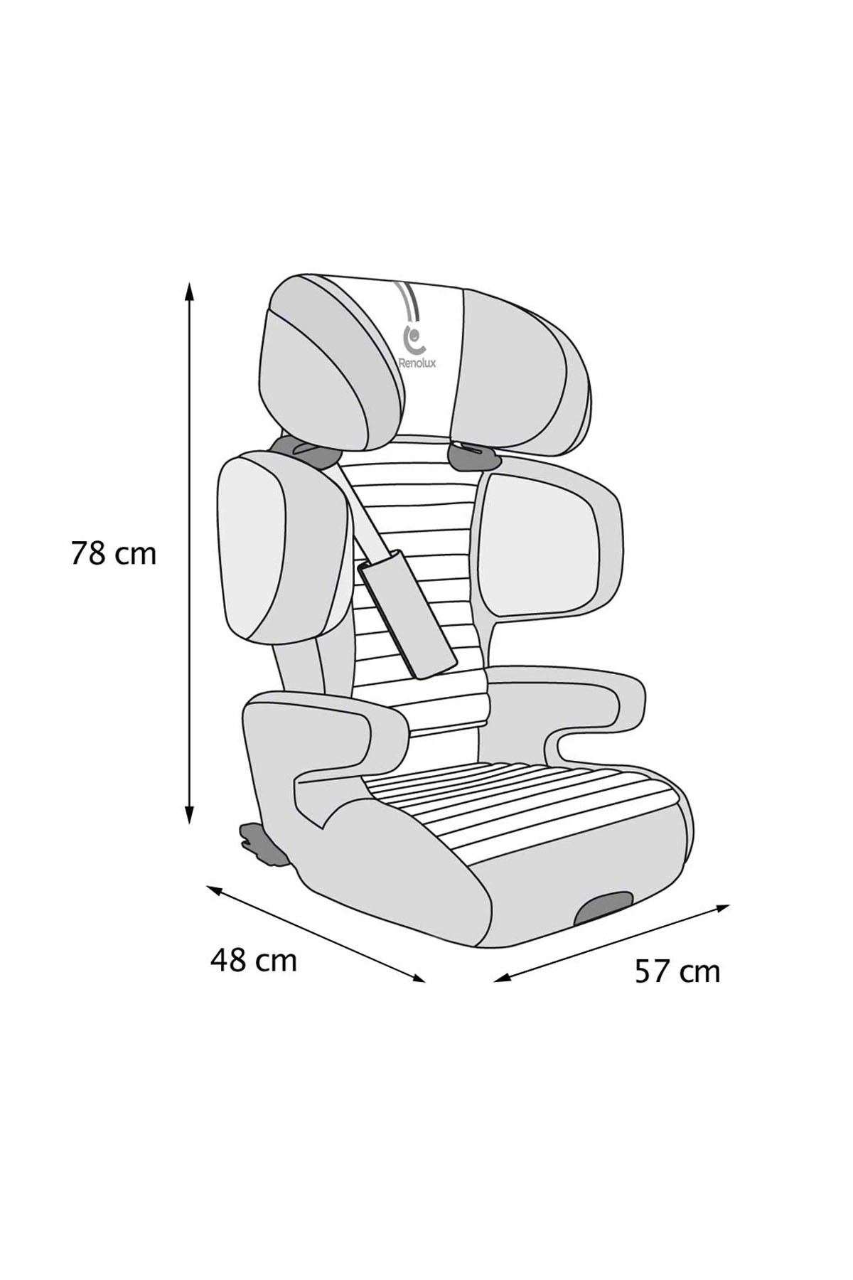 Renolux Renofix 2 Softness Isofix Oto Koltuğu 100 - 150 Cm (15-36 Kg) Oto Koltuğu Siyah