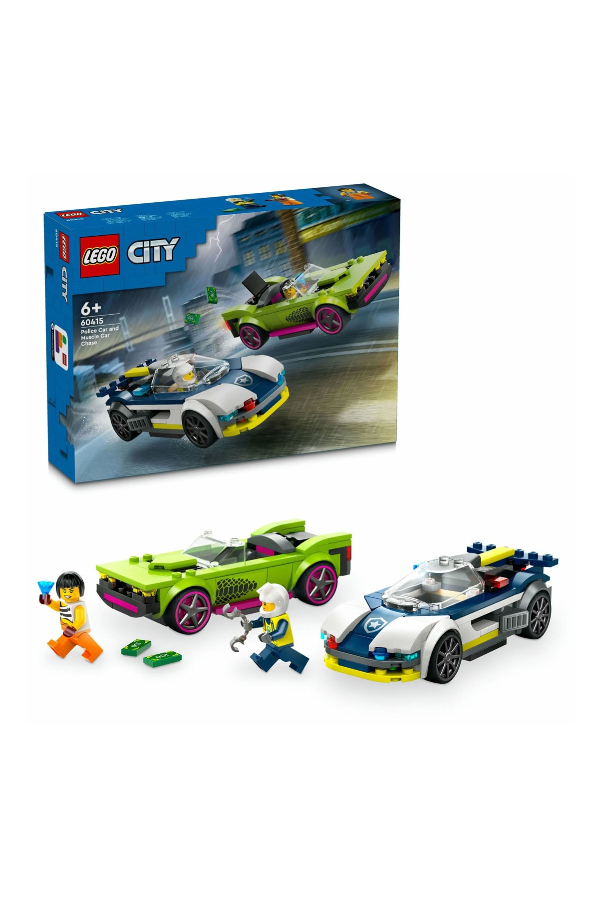 Lego City Polis Arabası ve Spor Araba Takibi 60415