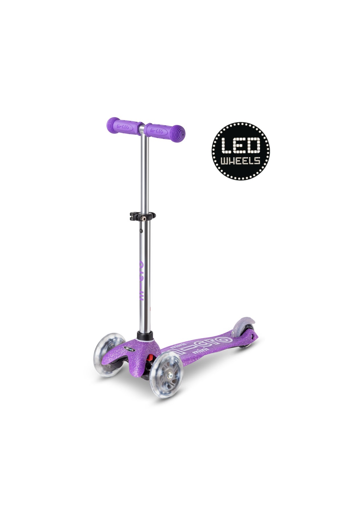 Micro Mini Micro 3 Tekerlekli Scooter Deluxe Fairy Glitter LED Purple