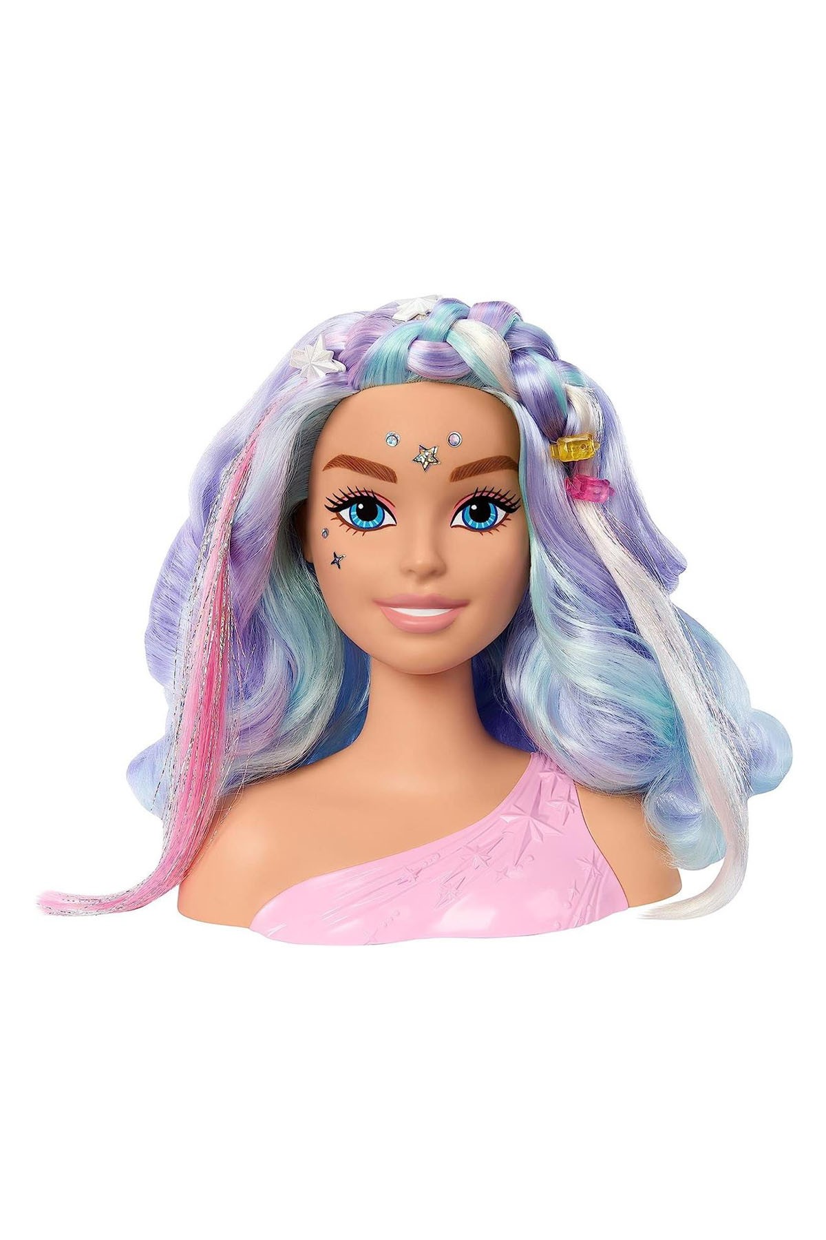 Barbie'nin Renkli Saçlı Büstü ve Aksesuarları HMD82