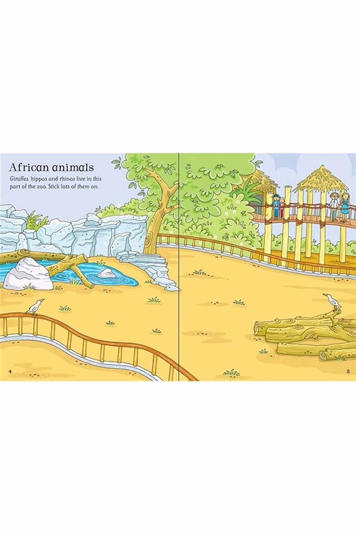 The Usborne Zoo Sticker & Colouring Book