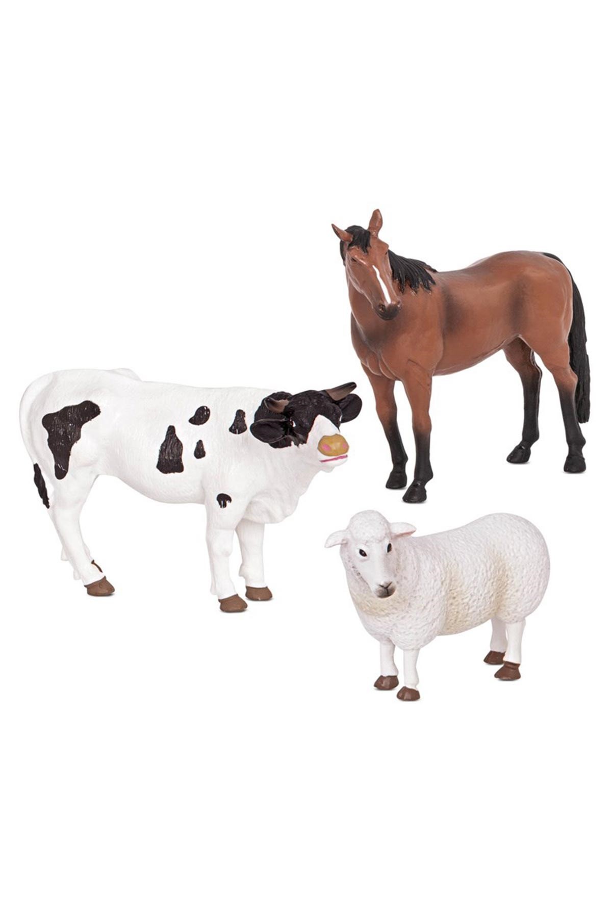 Terra Çiftlik Hayvanları 3'lü Set Koyun, Boğa ve At
