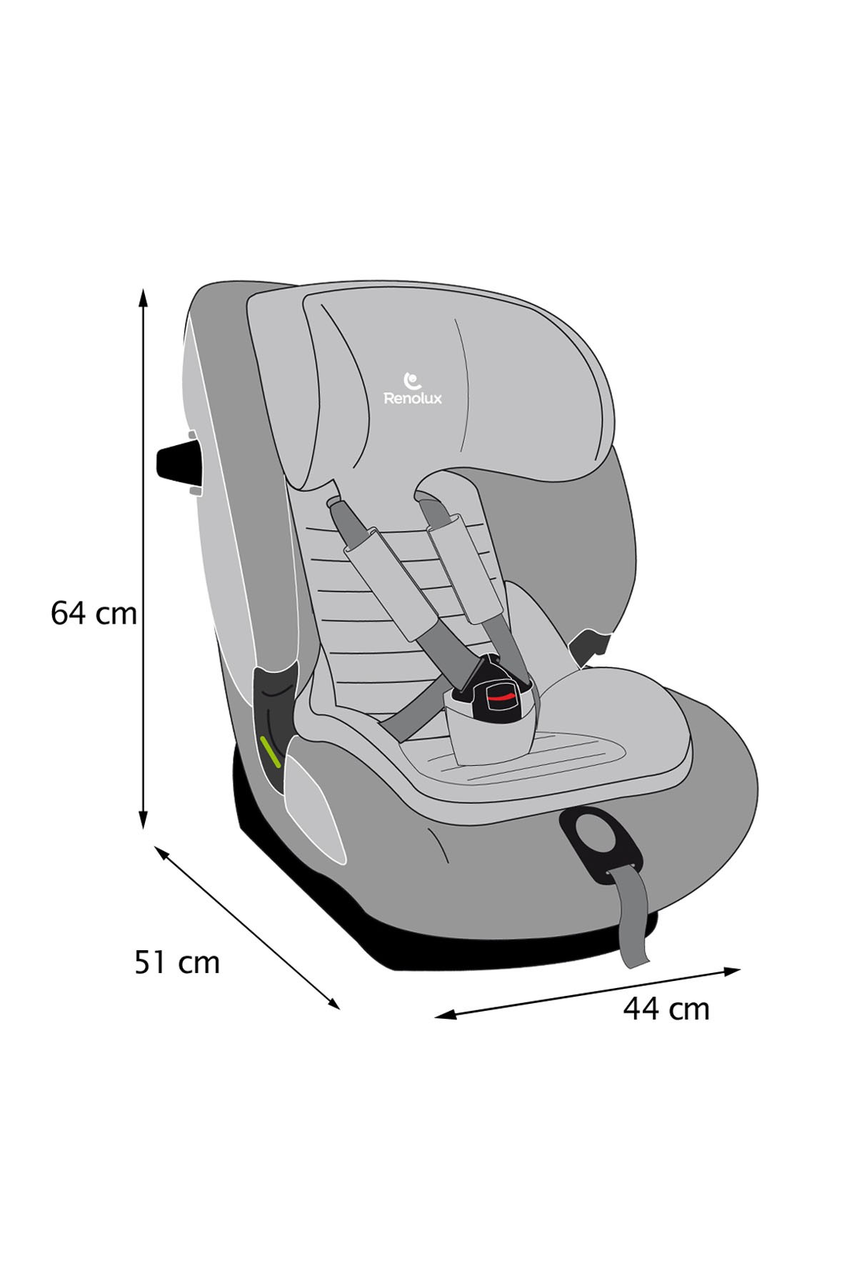 Renolux Olymp I-Size Softness Isofix 76-150 cm (9-36 Kg) Oto Koltuğu Lacivert