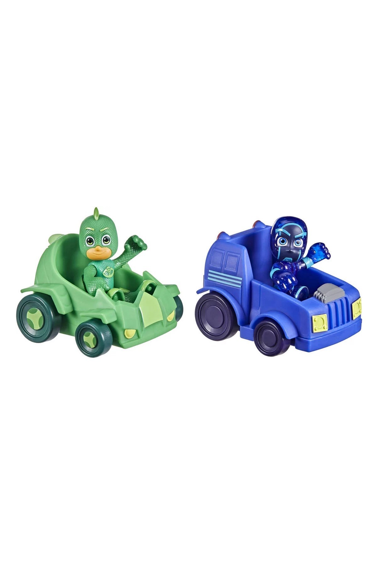 PJ Maskeliler 2'li Figür ve Araç Seti Mavi/Yeşil