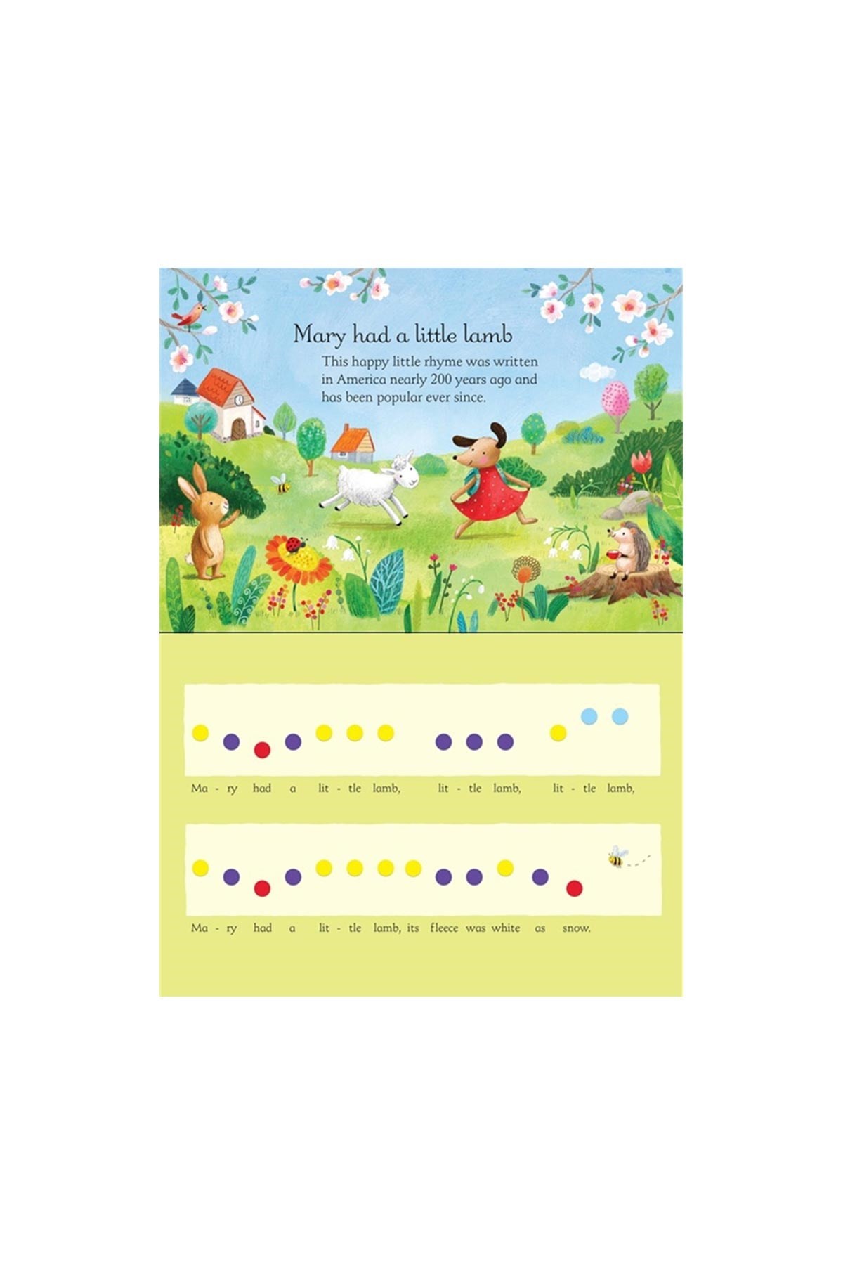 The Usborne Nursery Rhymes Keyboard Book Beyaz