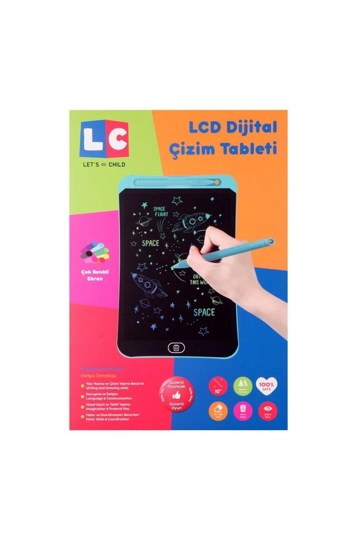 Let's Be Child 10 Inç LCD Renkli Çizim Tableti