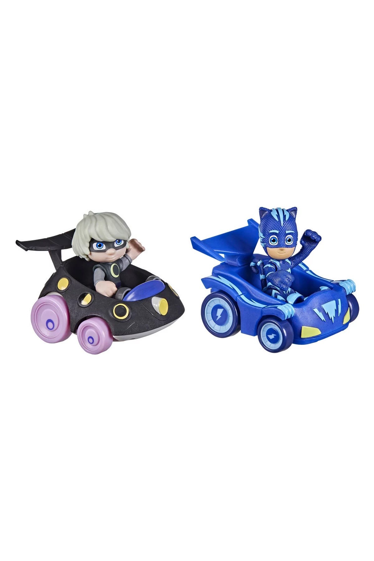 PJ Maskeliler 2'li Figür ve Araç Seti Mavi/Siyah