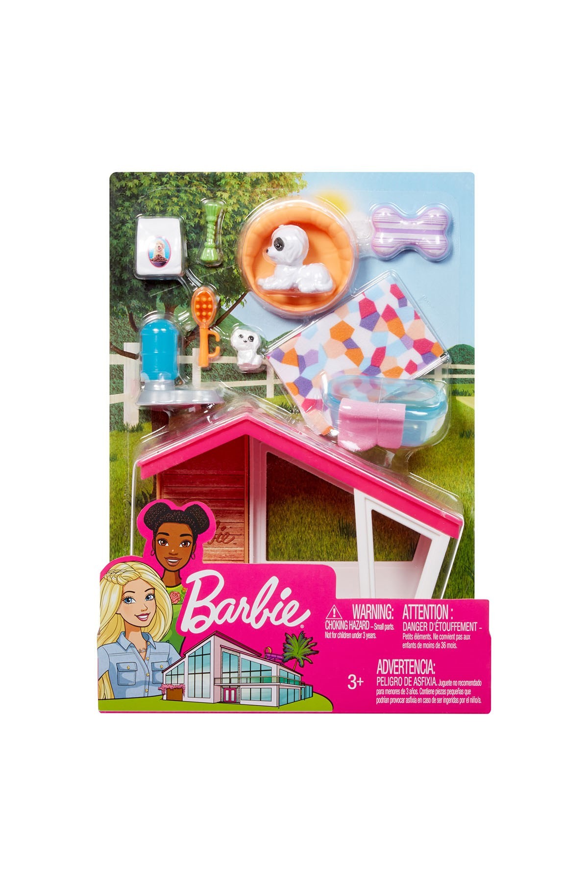 Barbie'nin Ev İçi Dekorasyon Aksesuarları Yavru Köpek Oyun Evi FXG34
