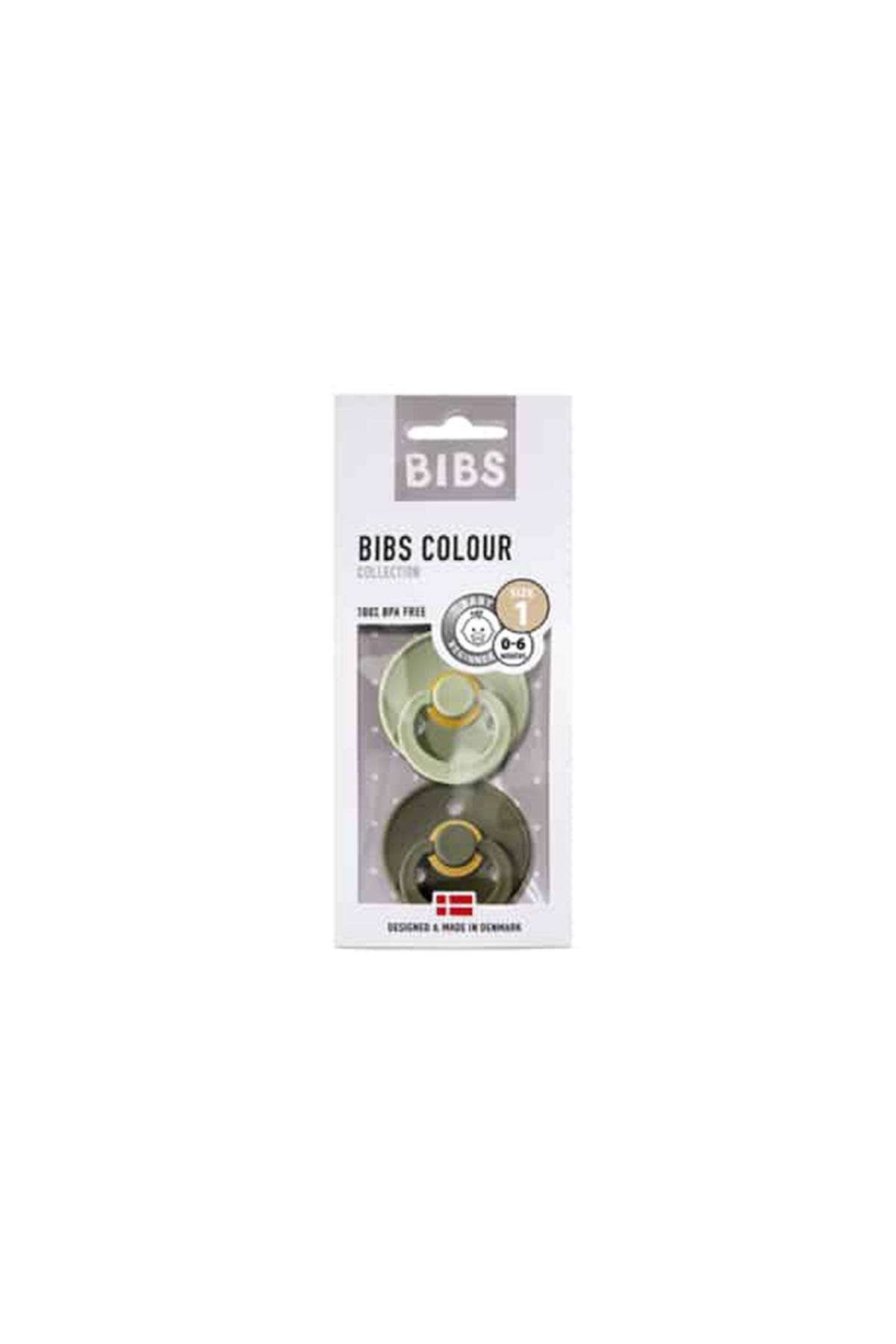 Bibs Colour 2'li Kauçuk Emzik No:1 Sage/Hunter Green 0-6 Ay
