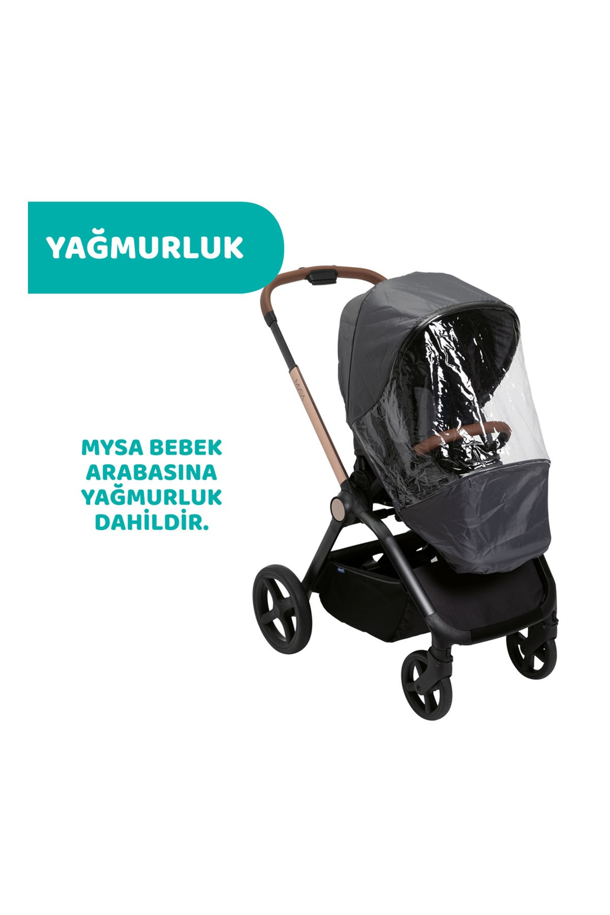 Chicco Mysa Bebek Arabası Black Satin