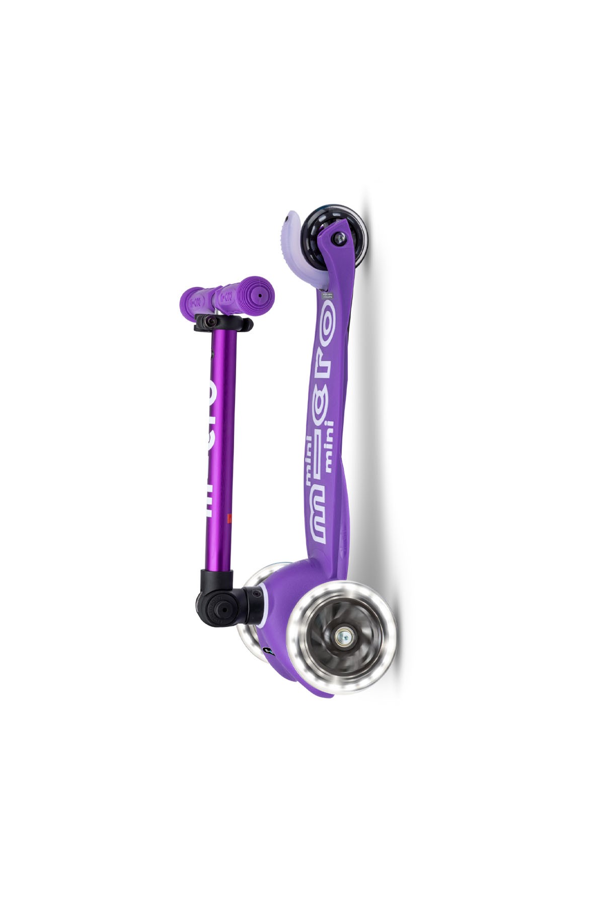 Mini Micro Scooter Deluxe Foldable LED Purple