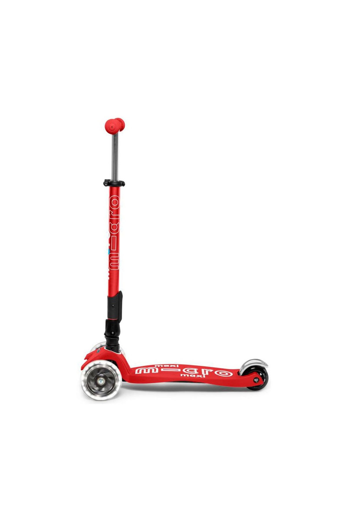 Maxi Micro Scooter Deluxe Foldable LED Red