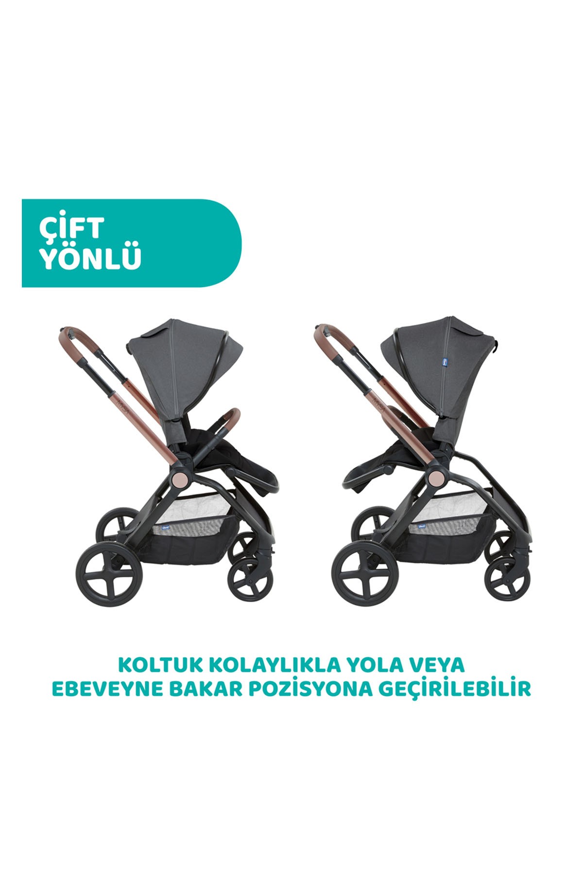 Chicco Mysa Bebek Arabası Silver Grey