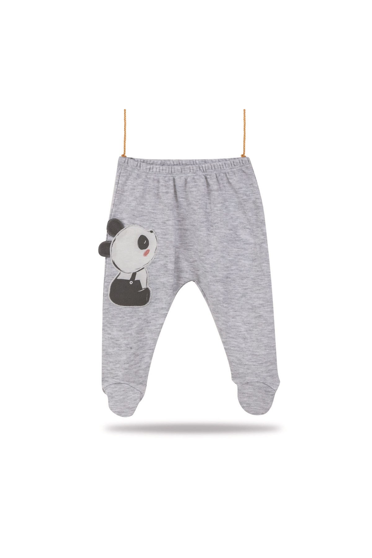 Biorganic Elegant Panda Kız Bebek %100 Organik Patikli Pantolon