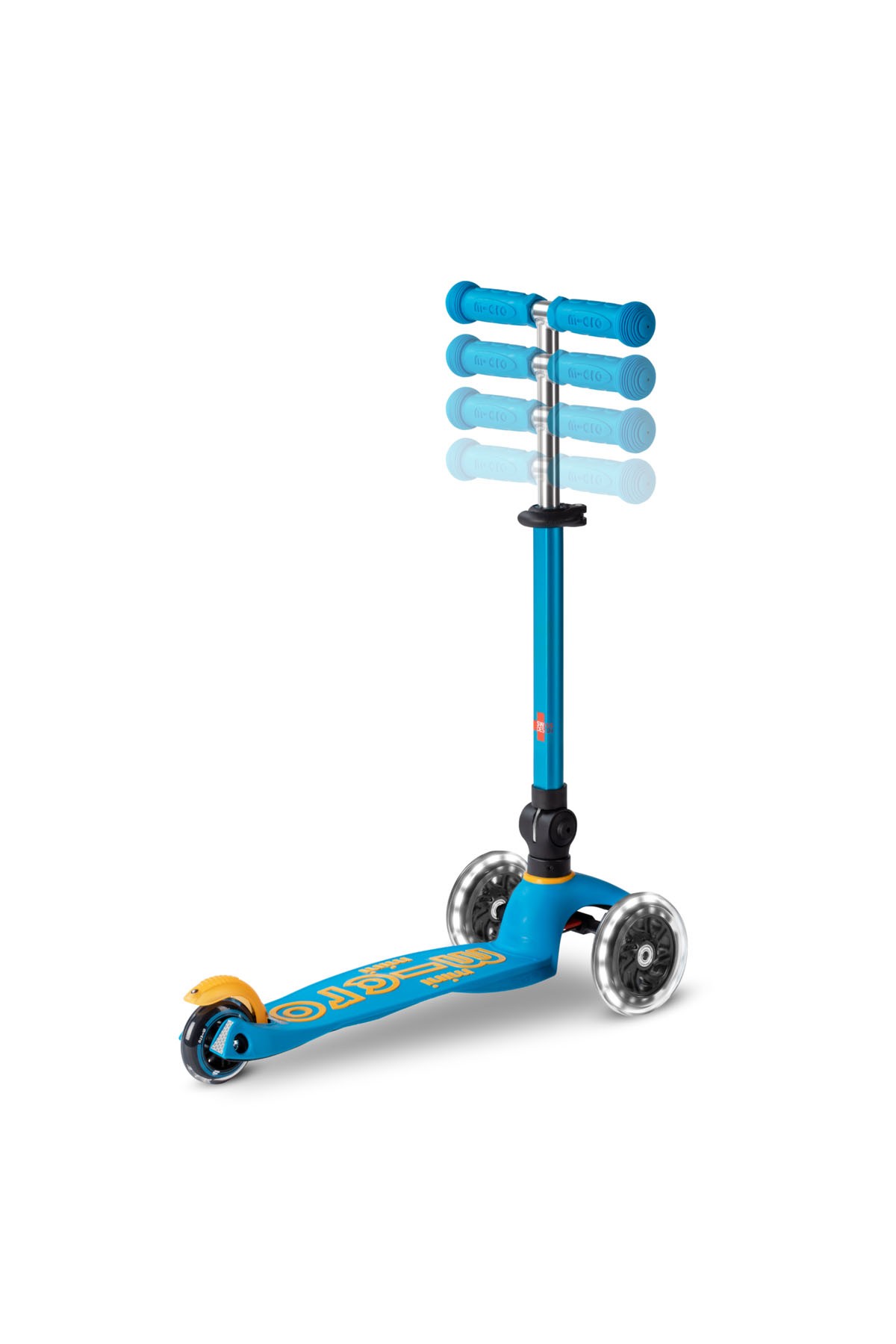 Mini Micro Scooter Deluxe Foldable LED Ocean Blue