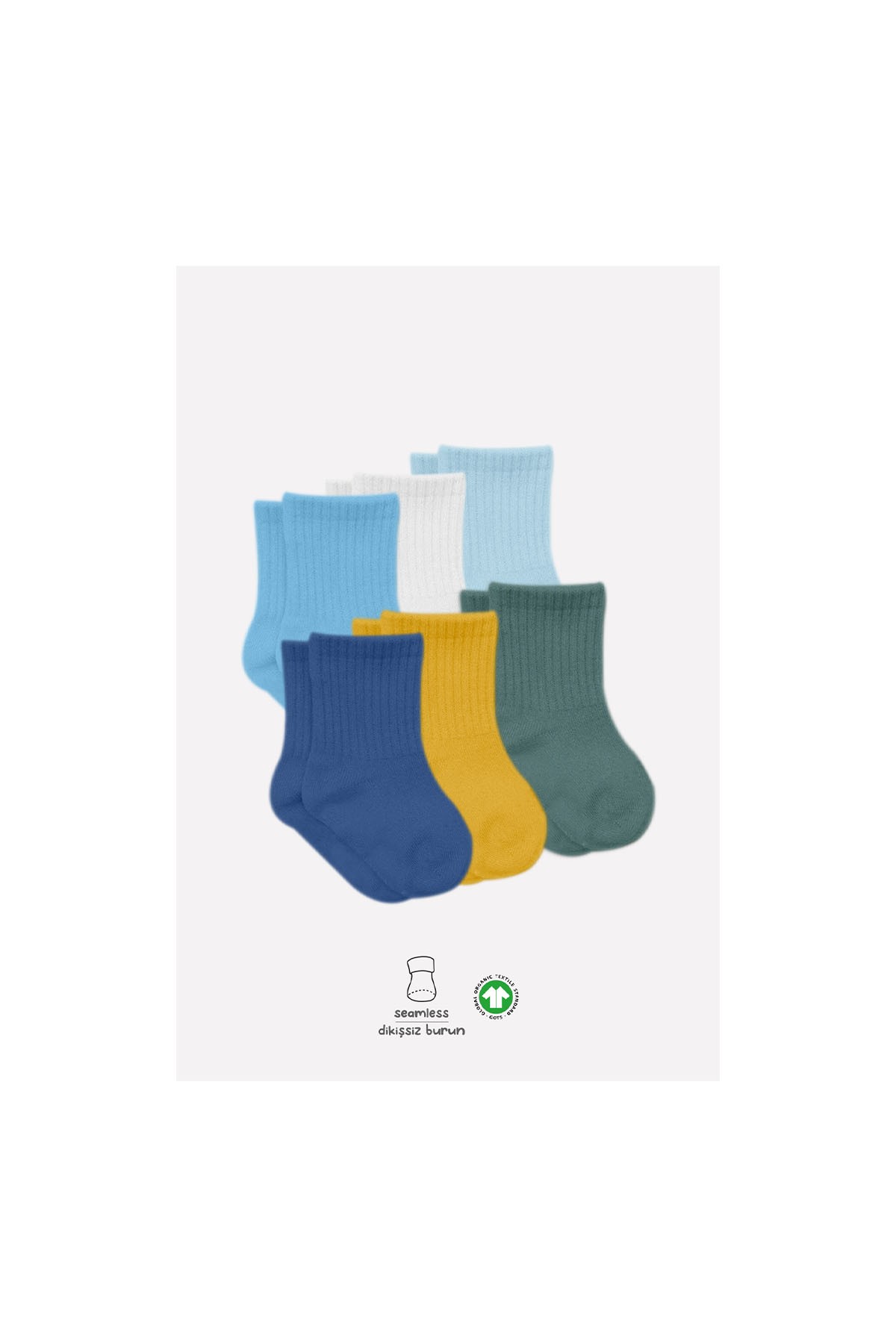 Bistyle 6'lı Penye Bebek Çorabı Çok Renkli