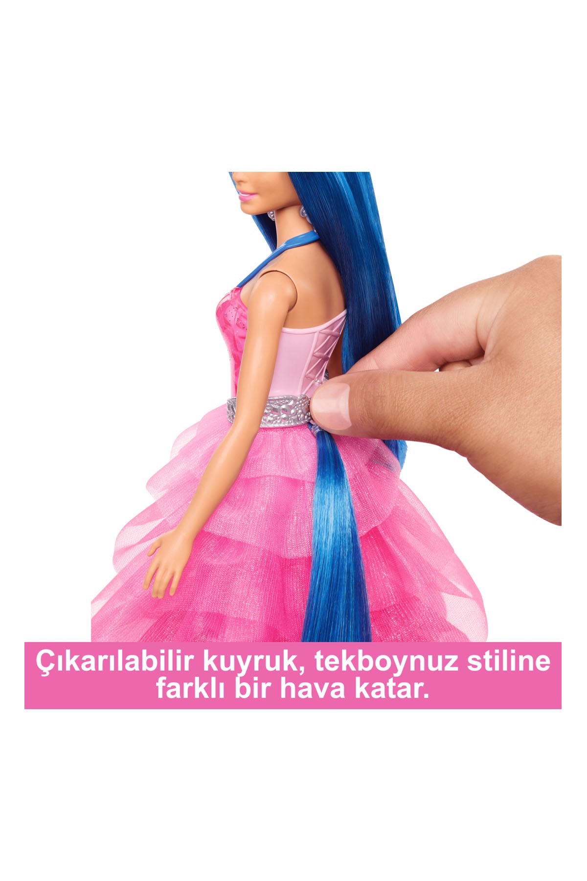 Barbie Mavi Saçlı Prenses Bebek HRR16