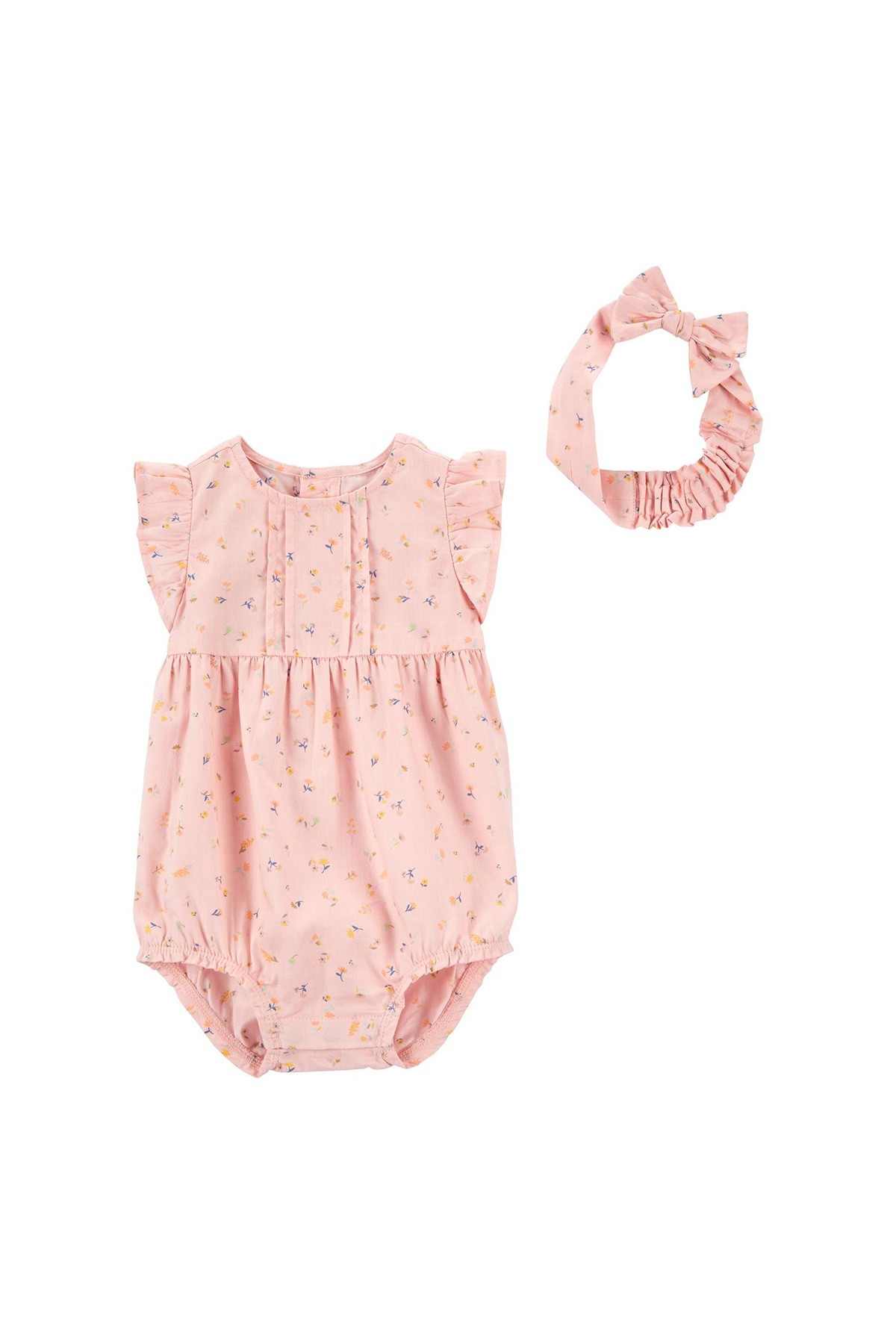 Carter's Kız Bebek 2'li Elbiseli Set Çiçekli Pembe