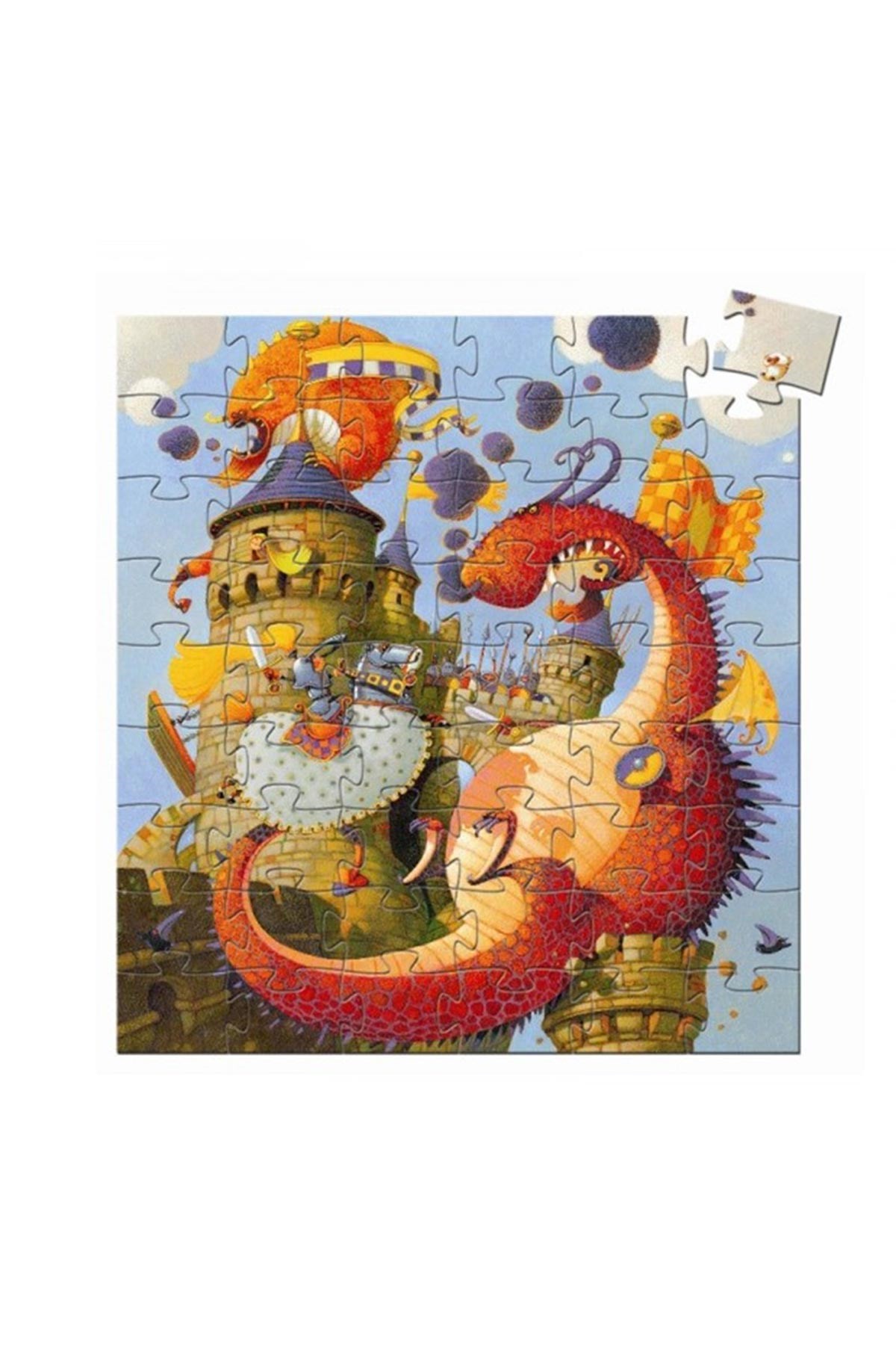 Djeco Dekoratif Puzzle 54 Parça/Vaillant And The Dragon