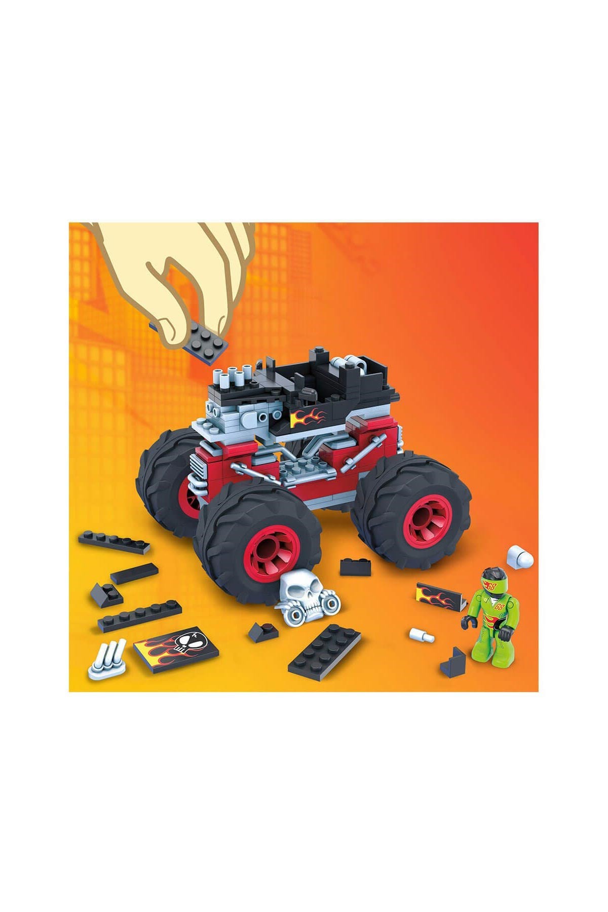 Hot Wheels Mega Monster Trucks Blok Araçlar GVM27