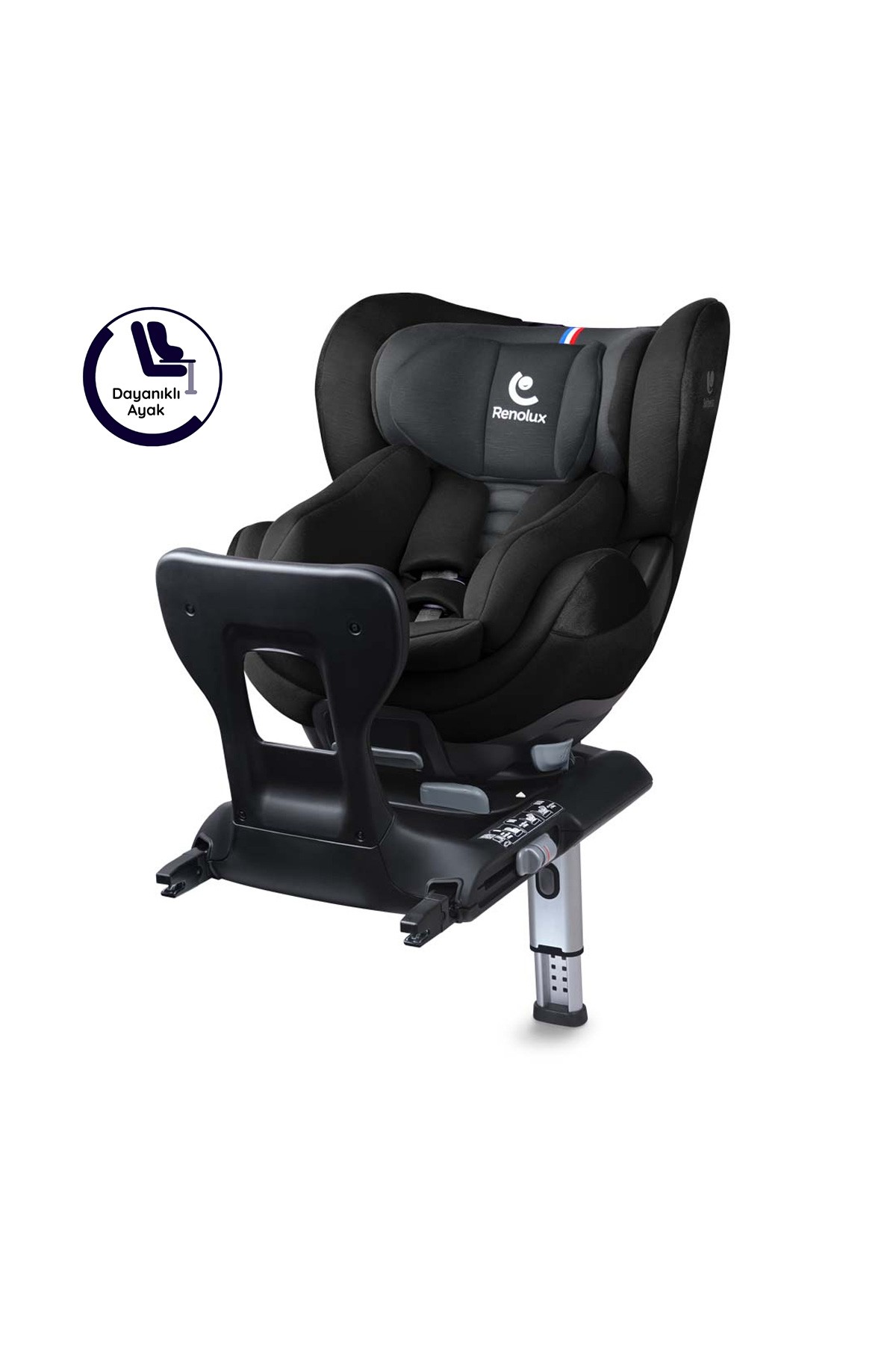 Renolux Gaia I-Size Softness Isofix 40-105 cm (0-18 Kg) Oto Koltuğu Siyah