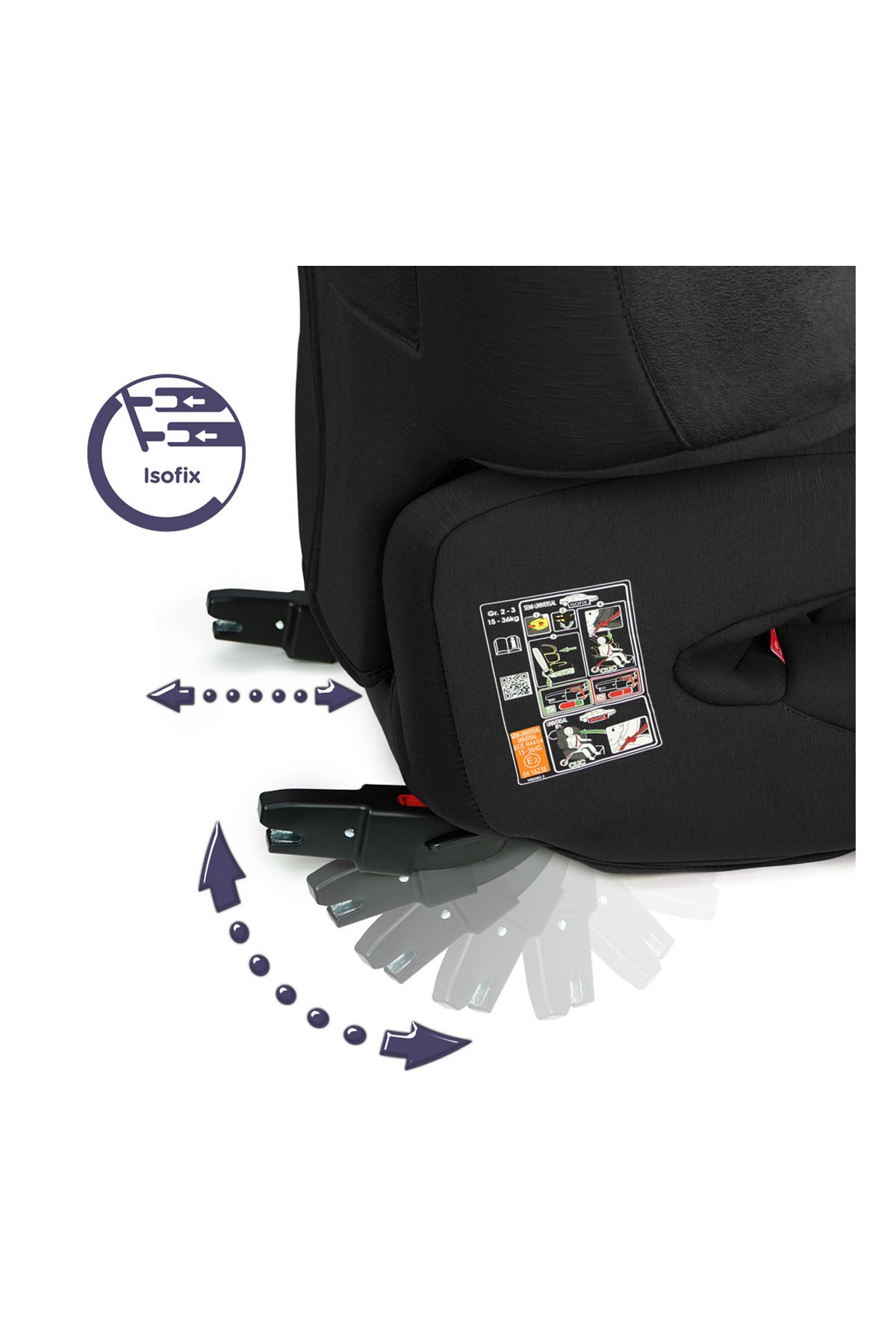 Renolux Renofix Softness Isofix 100 - 150 Cm (15-36 Kg) Oto Koltuğu Siyah