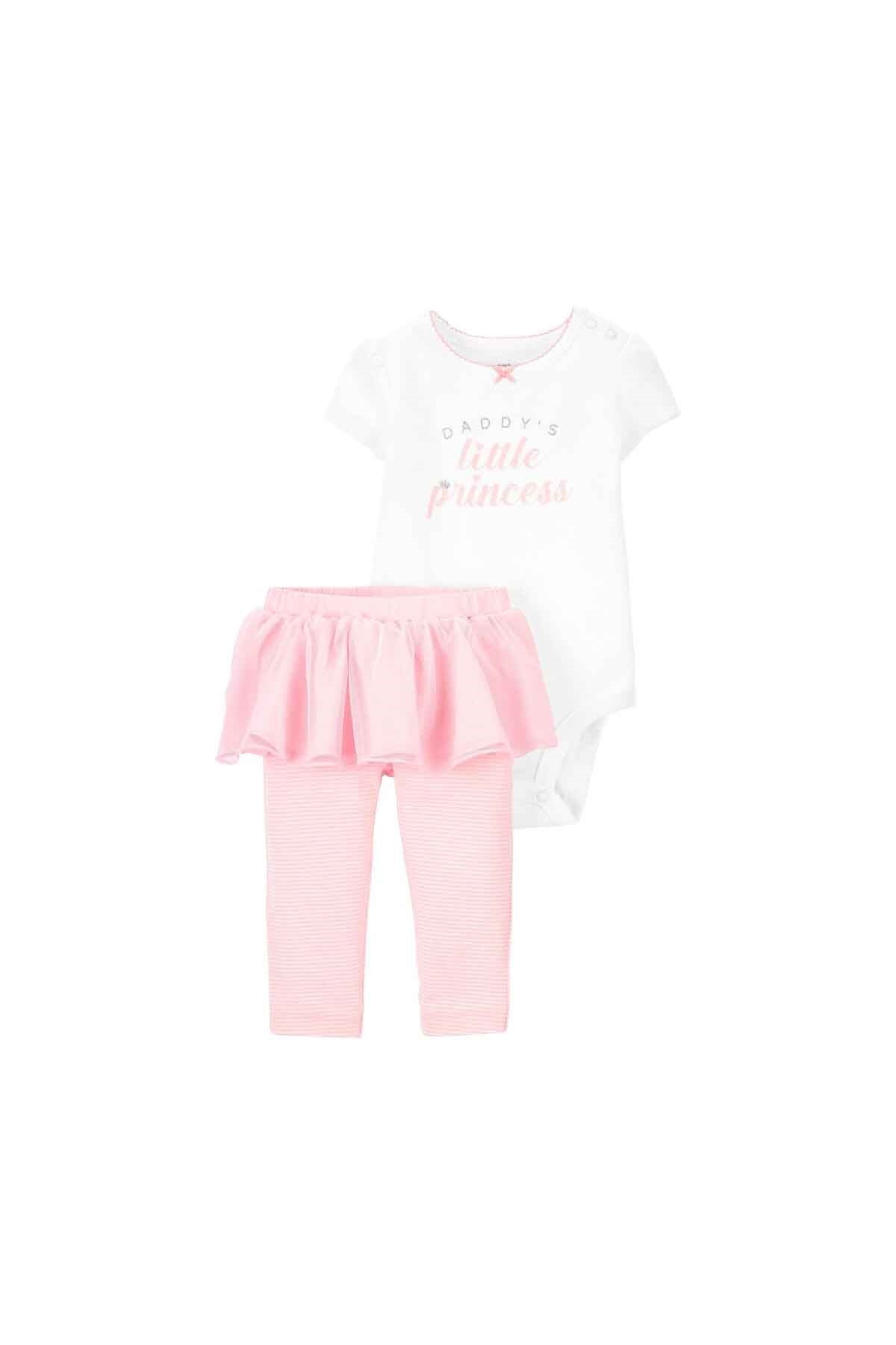 Carter's Kız Bebek 2'li Çizgili Tayt&Tişört Set