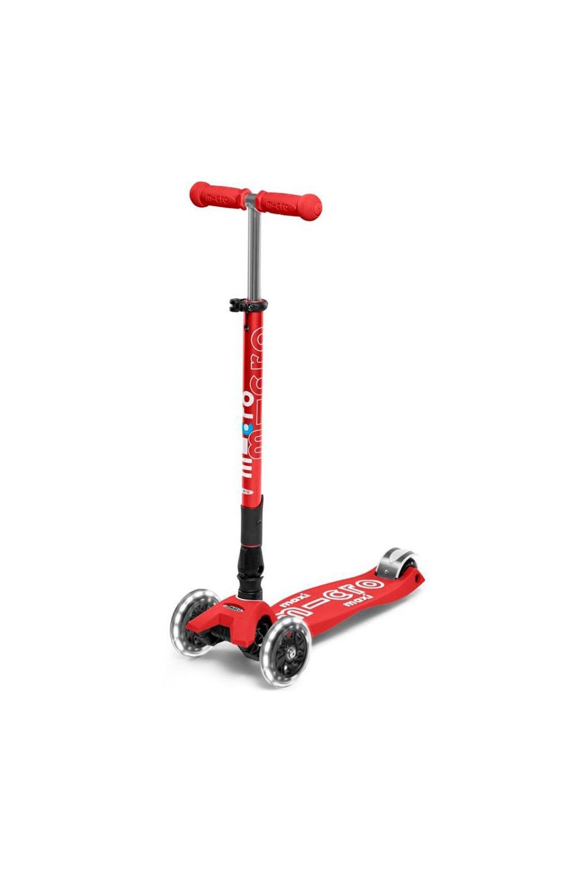 Maxi Micro Scooter Deluxe Foldable LED Red