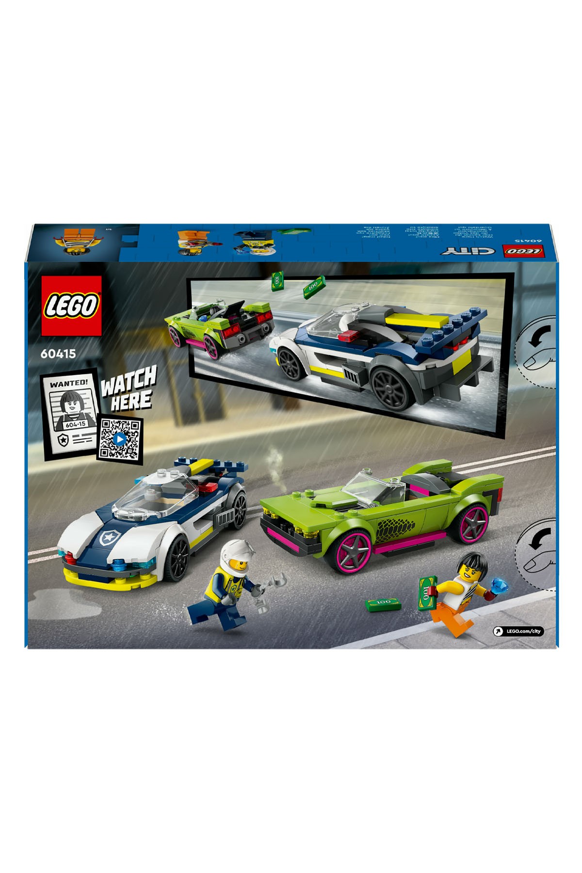 Lego City Polis Arabası ve Spor Araba Takibi 60415