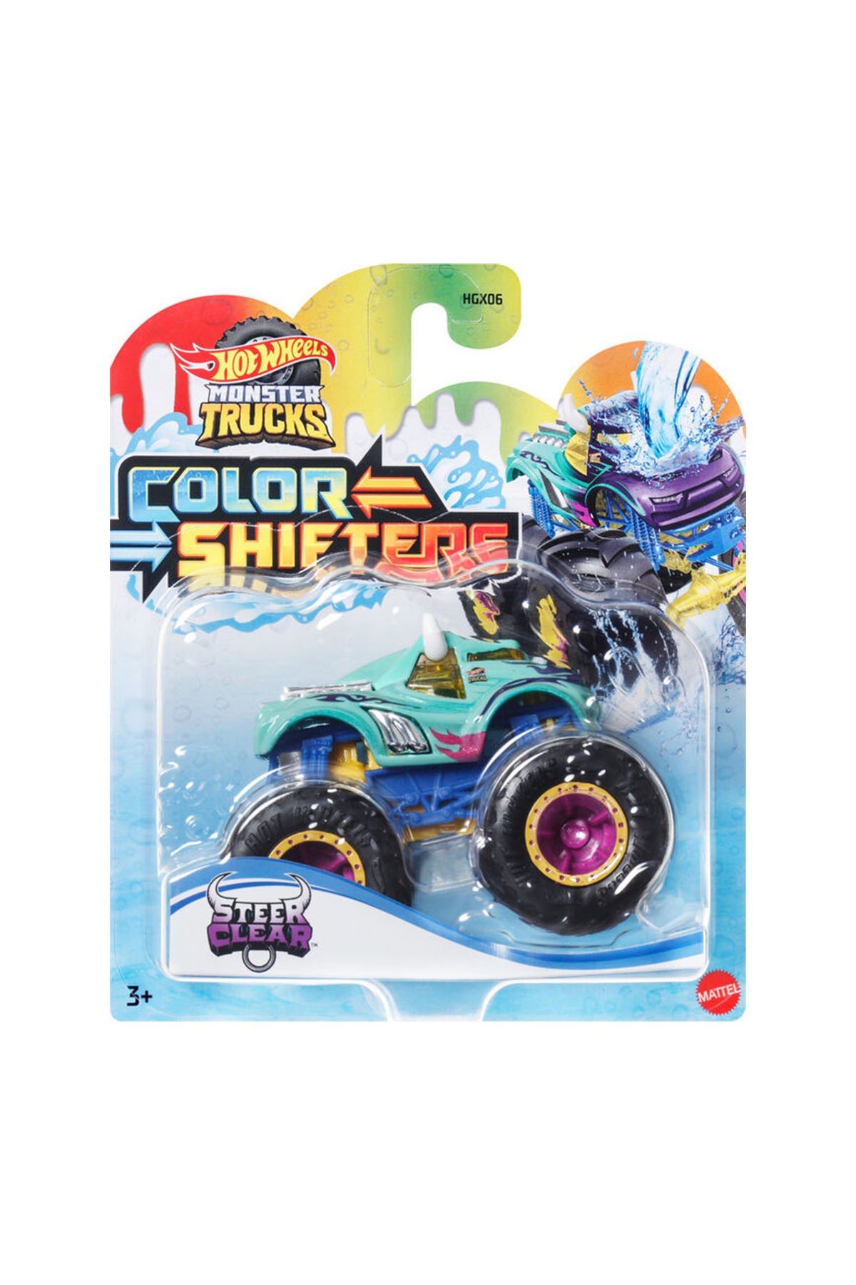 Hot Wheels Monster Trucks Color Shifters Renk Değiştiren Araçlar Steer Clear HVH83