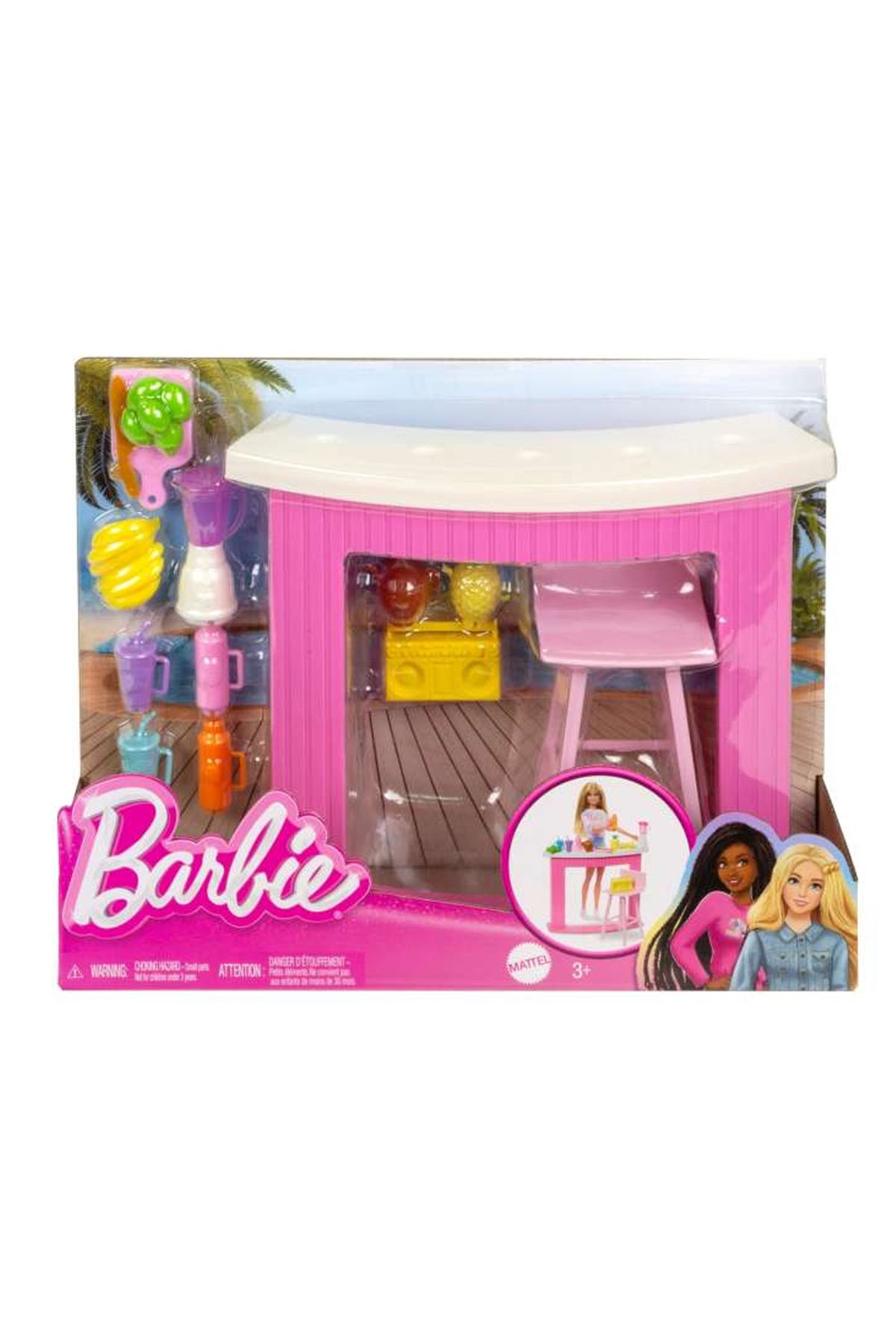 Barbie'nin İçecek Standı Aksesuarları HPT54