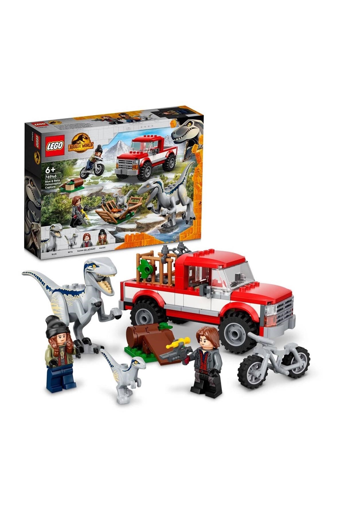 Lego Jurassic World Blue ve Beta Velociraptor Yakalama 76946