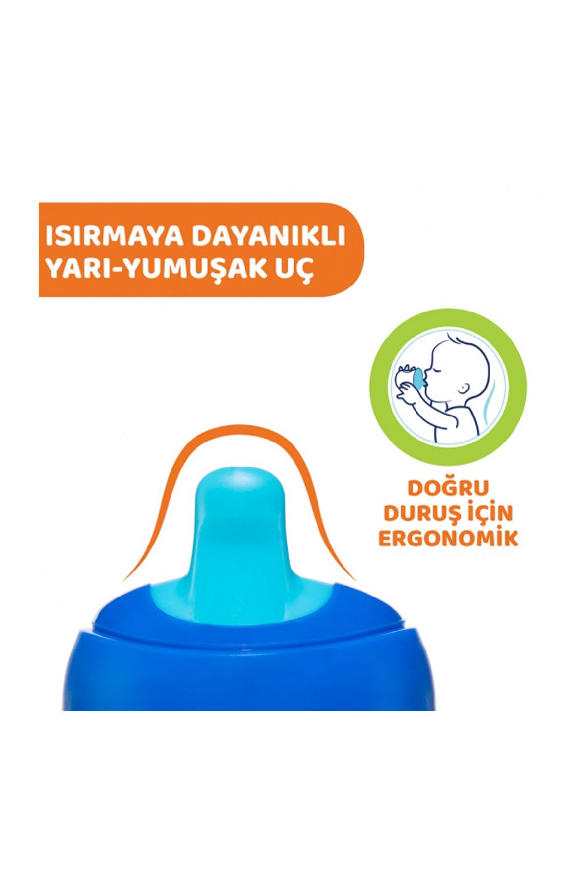 Chicco Figürlü Yumuşak Uçlu Bardak 6 Ay+