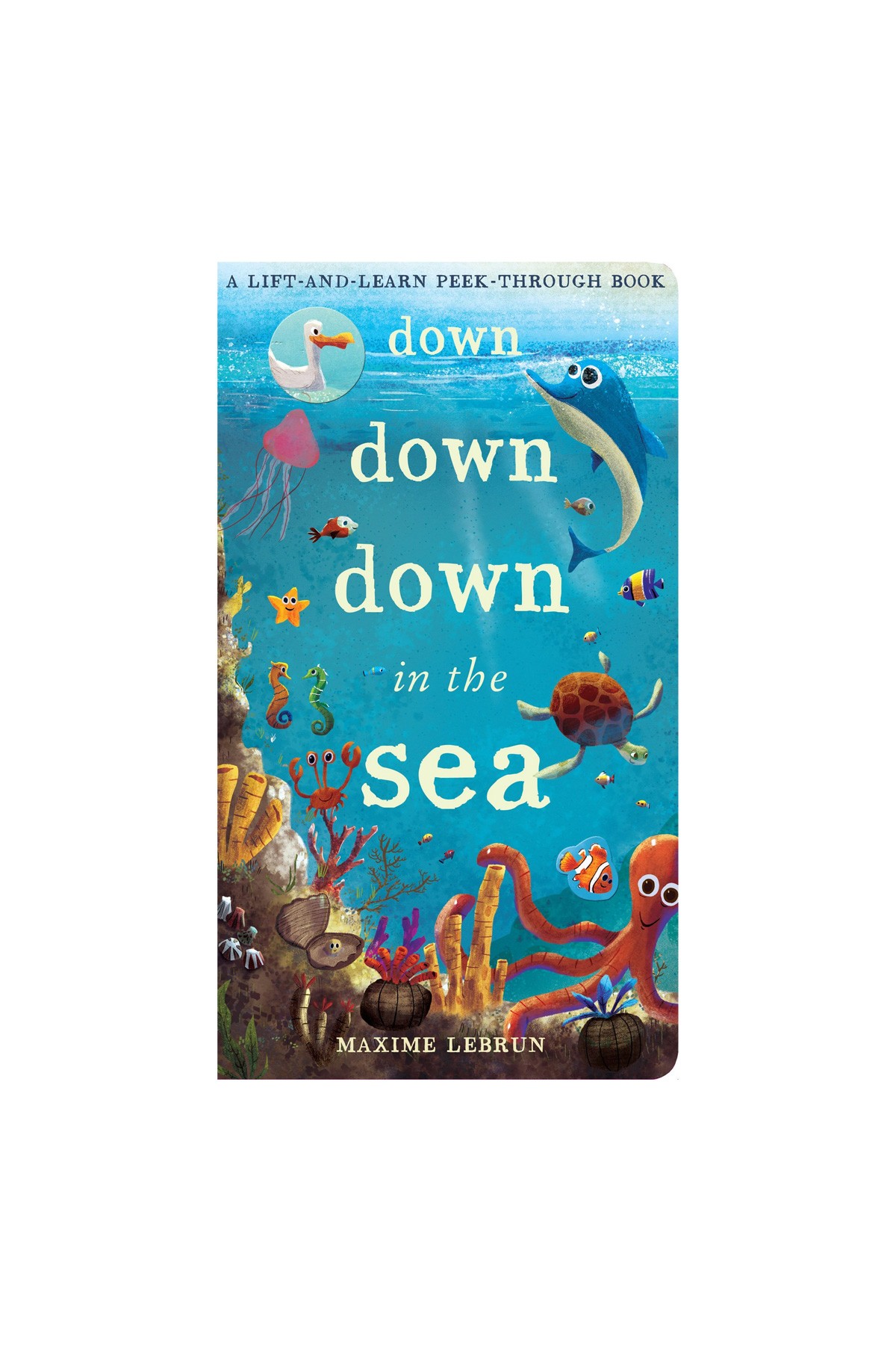 LT - Down Down Down In The Sea : A Lift-And-Learn Peek-Through Book