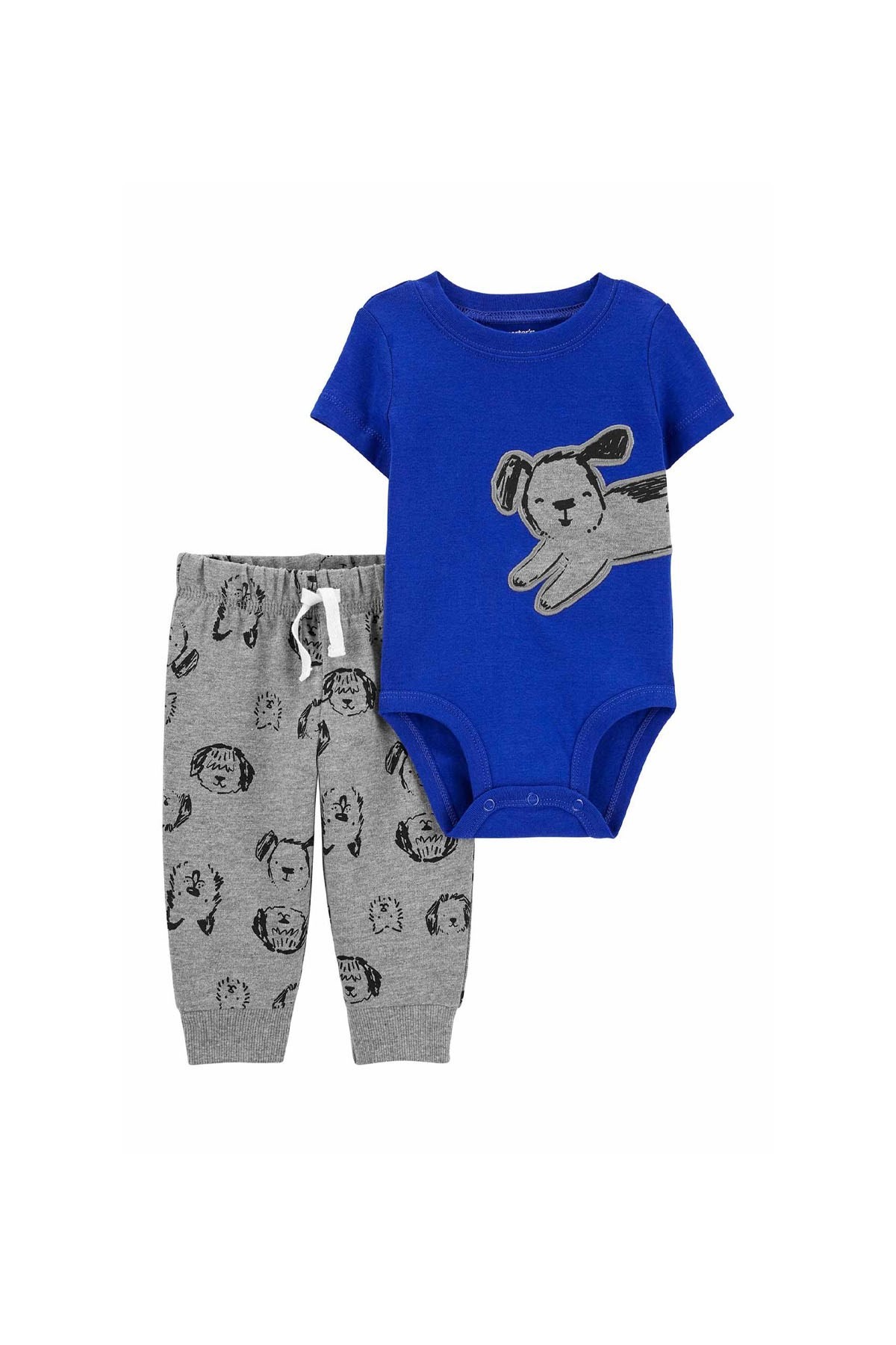 Carter's Erkek Bebek 2'li Body Pantolon Set Köpekli Mavi