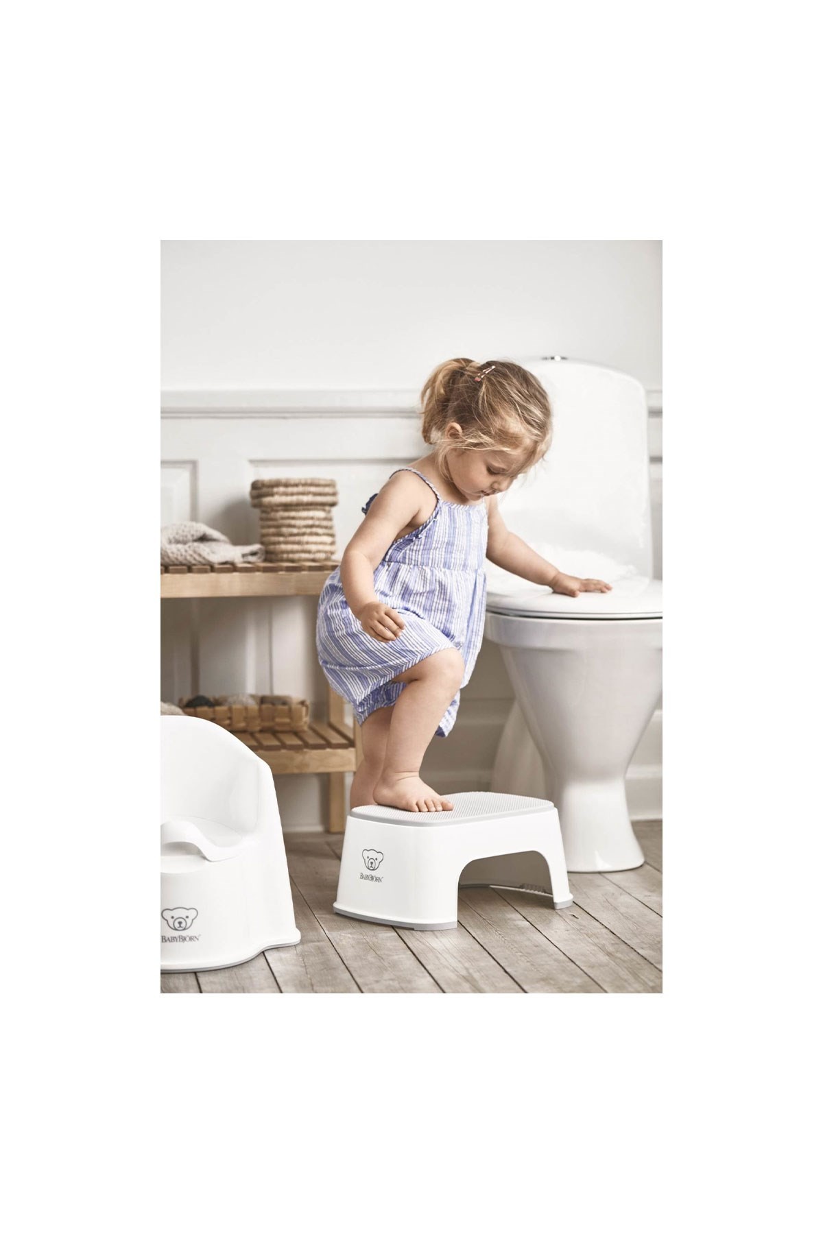 BabyBjörn Klozet Adaptörü & Safe Step Banyo Basamağı White Grey