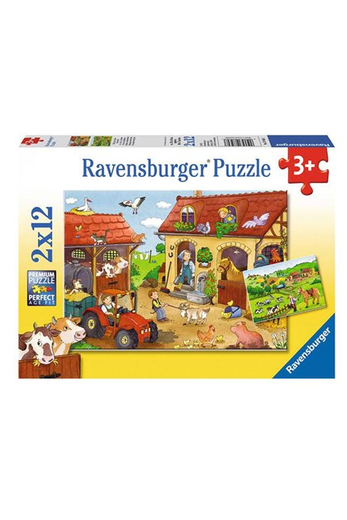 Ravensburger Çiftlikte Çalışmak 2x12 Parça Puzzle