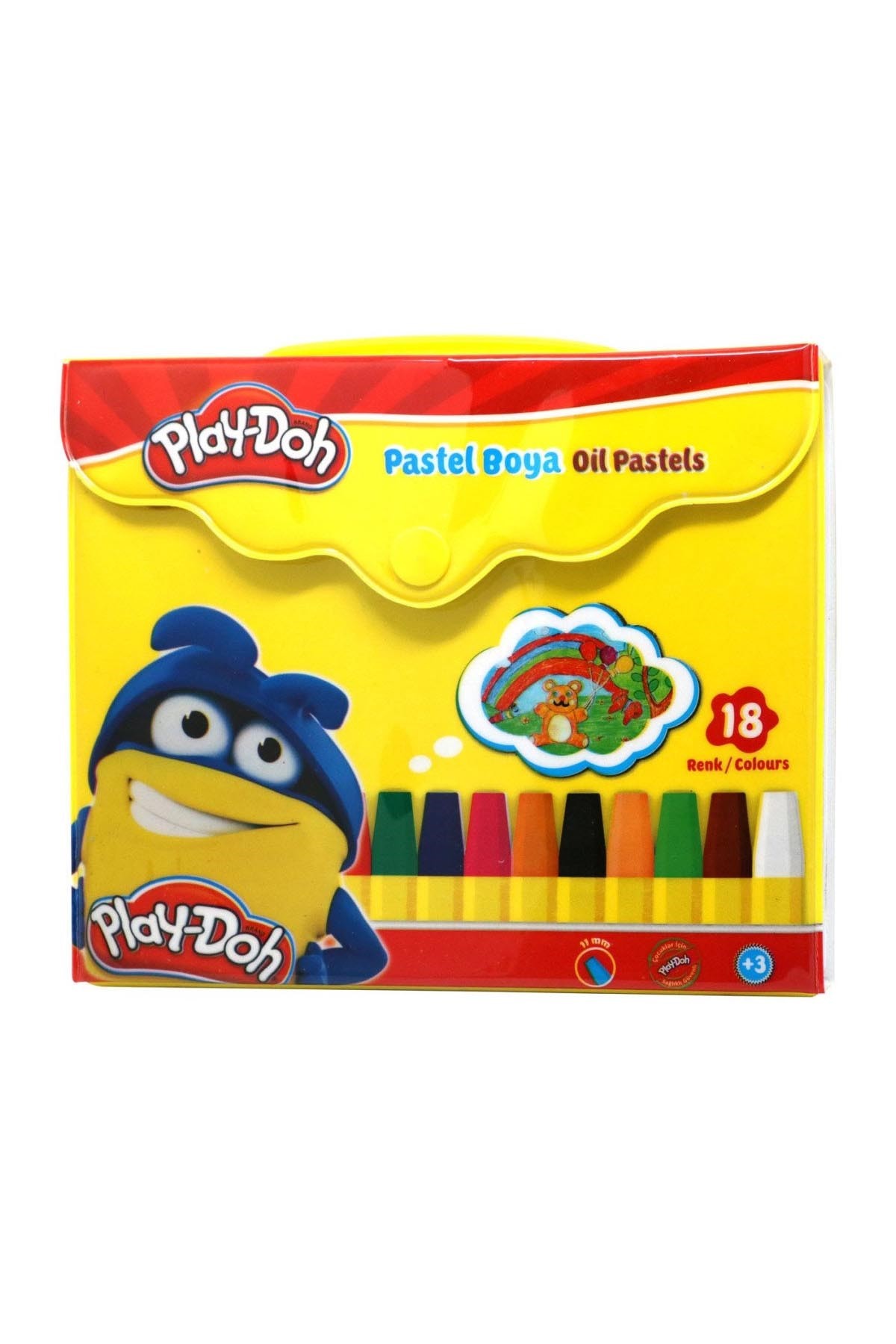 Play-Doh 18 Renk Pastel Boya Çantalı