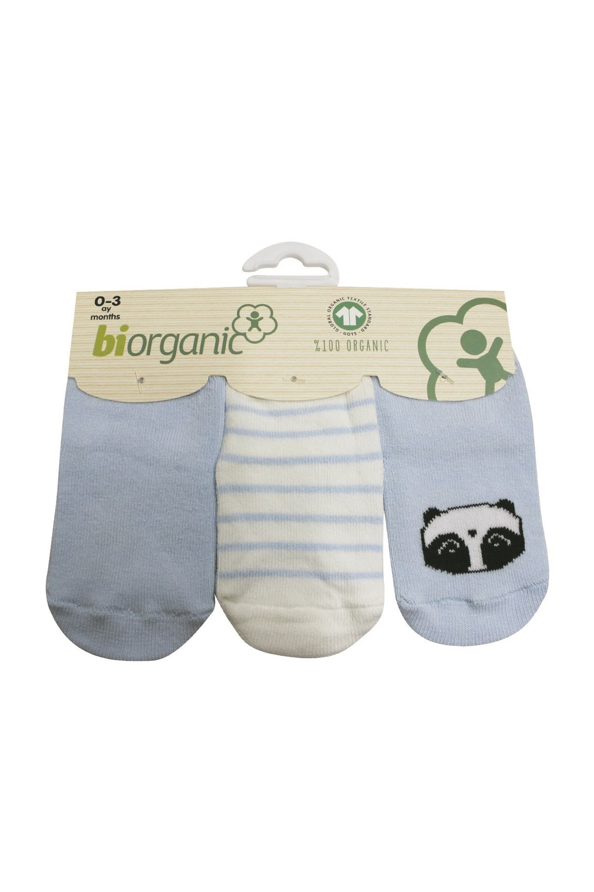 Biorganic Clever Boy 3lü Çorap Mavi